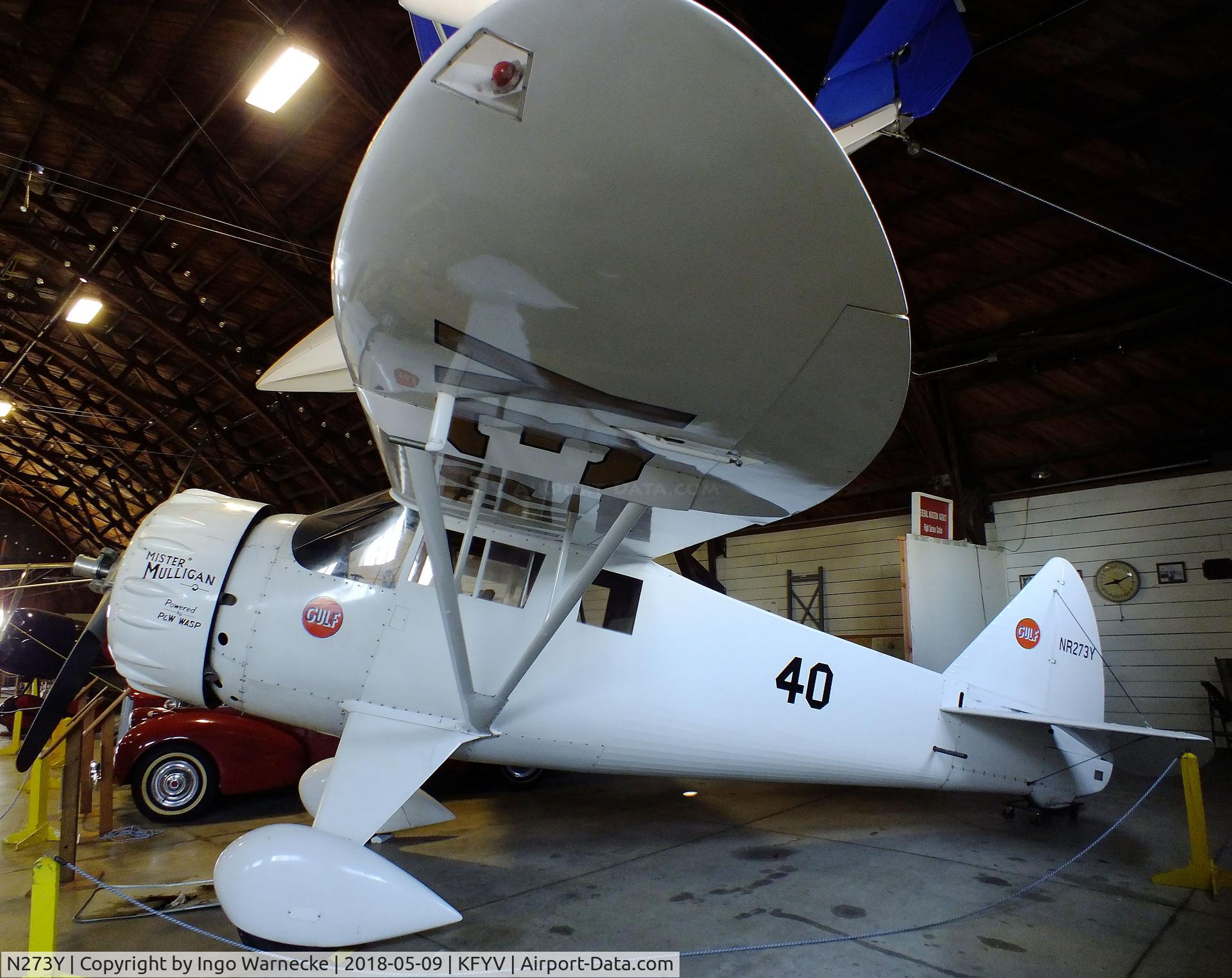 N273Y, 1985 Howard Aircraft DGA-6 Replica C/N JRY-02, Howard (Younkin J R) DGA-6 'Mister Mulligan' replica at the Arkansas Air & Military Museum, Fayetteville AR