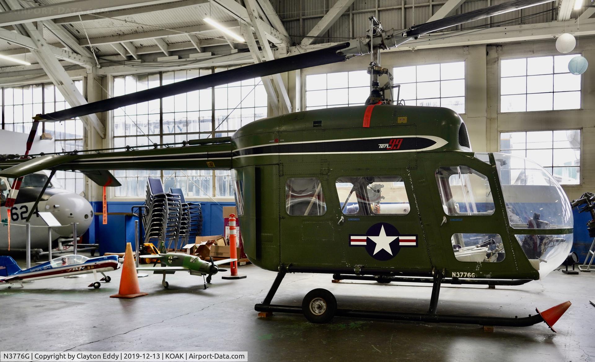 N3776G, 1961 Hiller UH-12 C/N 101, Western Aerospace Museum Oakland California 2019.
