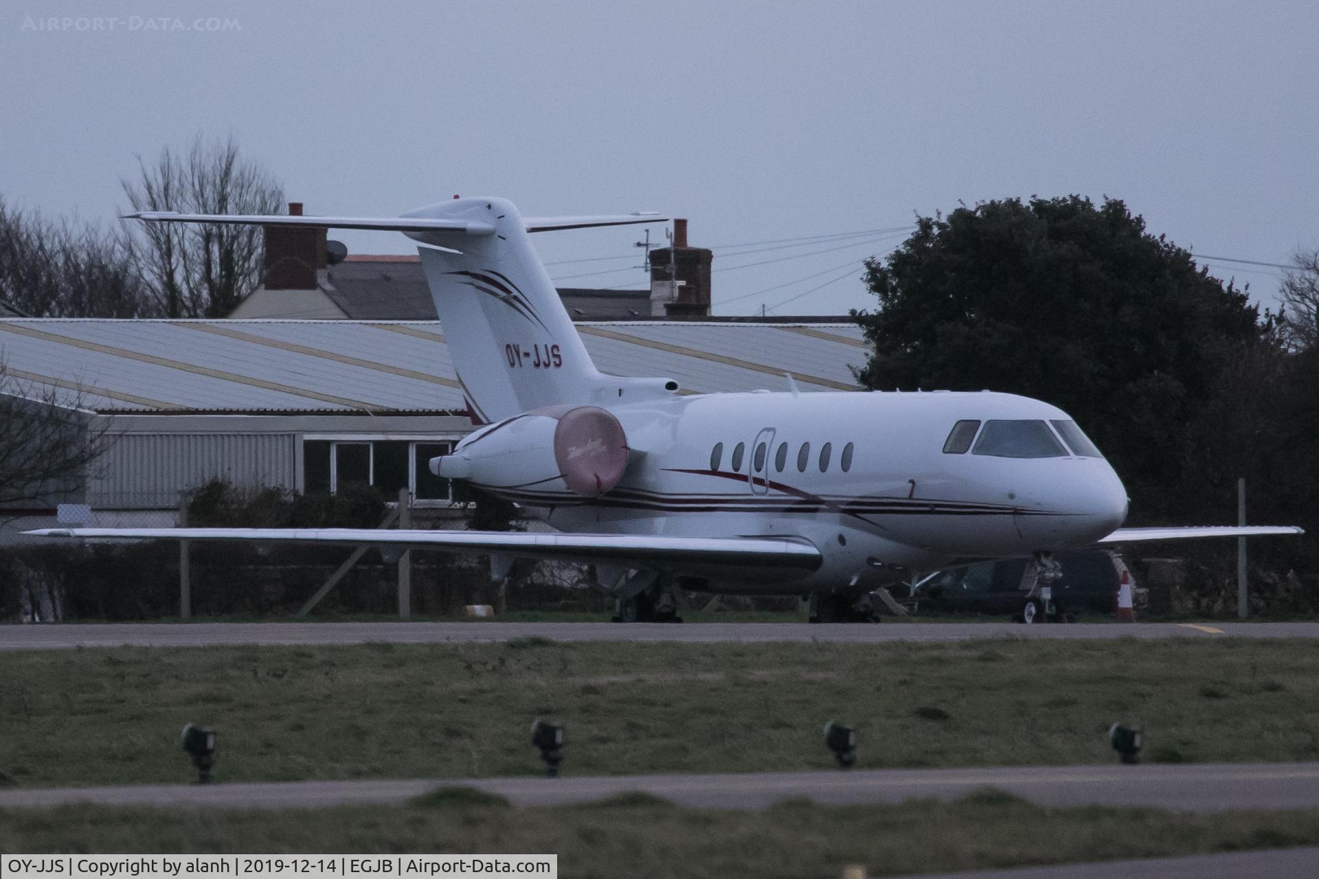 OY-JJS, 2009 Hawker Beechcraft 4000 C/N RC-39, Parked on the East apron at Guernsey