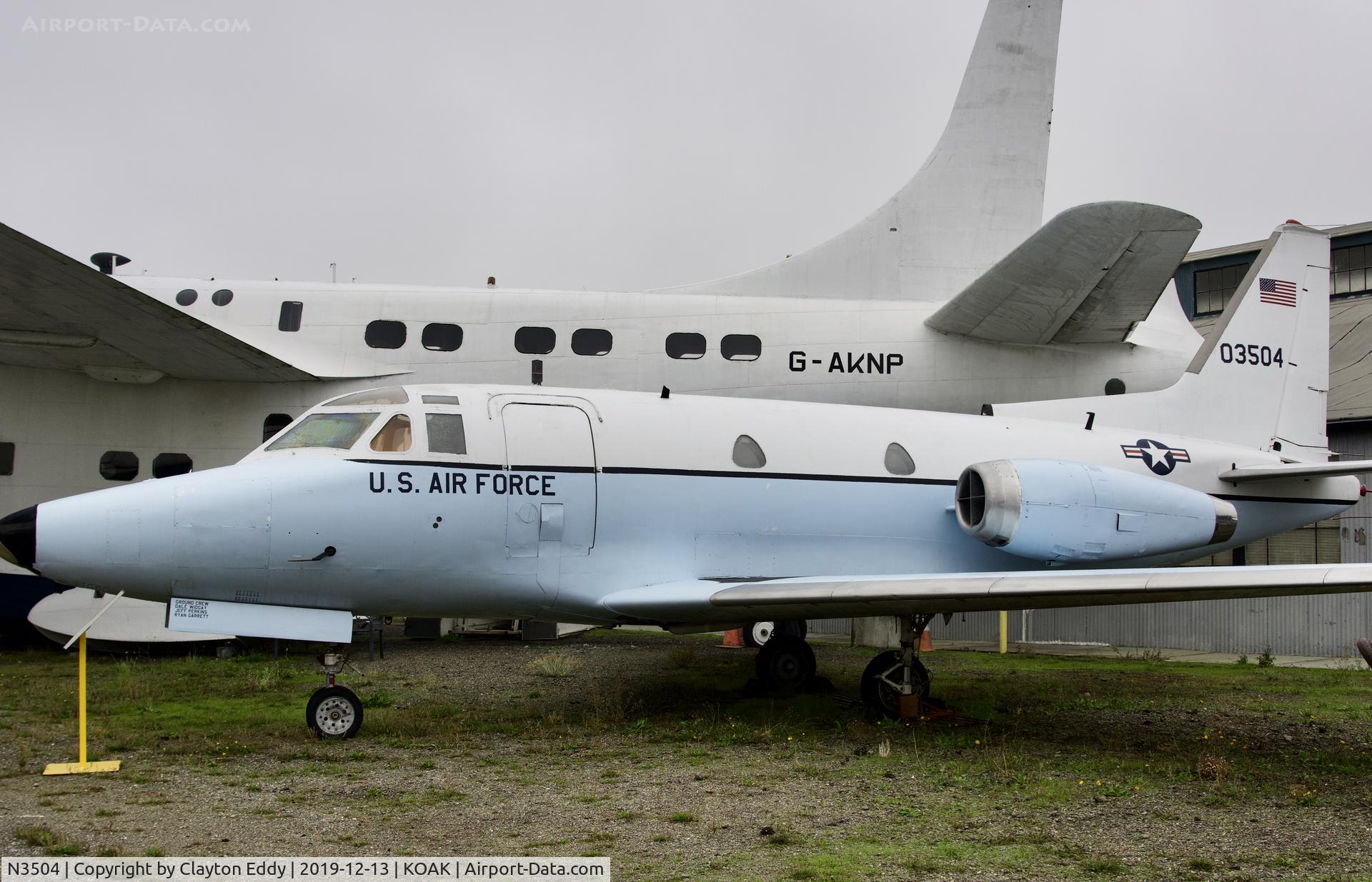 N3504, North American T-39A Sabreliner C/N 265-32, Western Aerospace Museum Oakland California 2019.