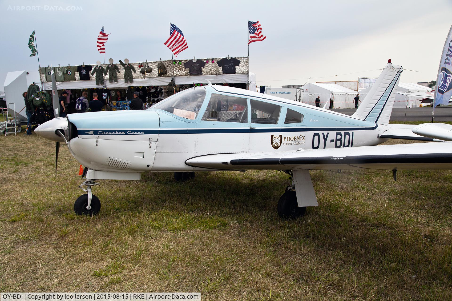 OY-BDI, 1968 Piper PA-28R-180 Cherokee Arrow C/N 28R-31079, Roskilde Air Show 15.8.2015