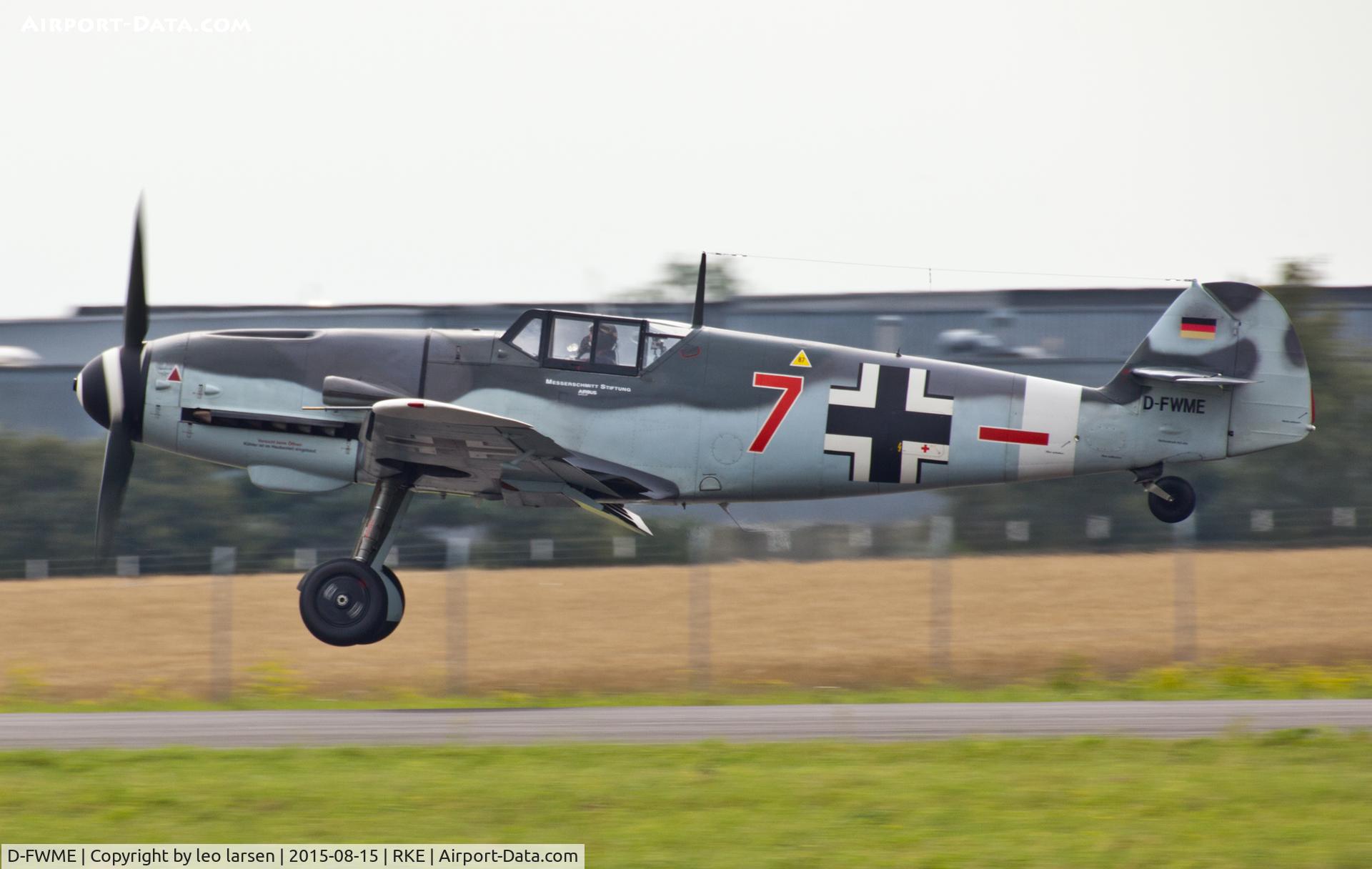 D-FWME, Messerschmitt Bf-109G-4 C/N 0139, Roskilde Air Show 15.8.2015