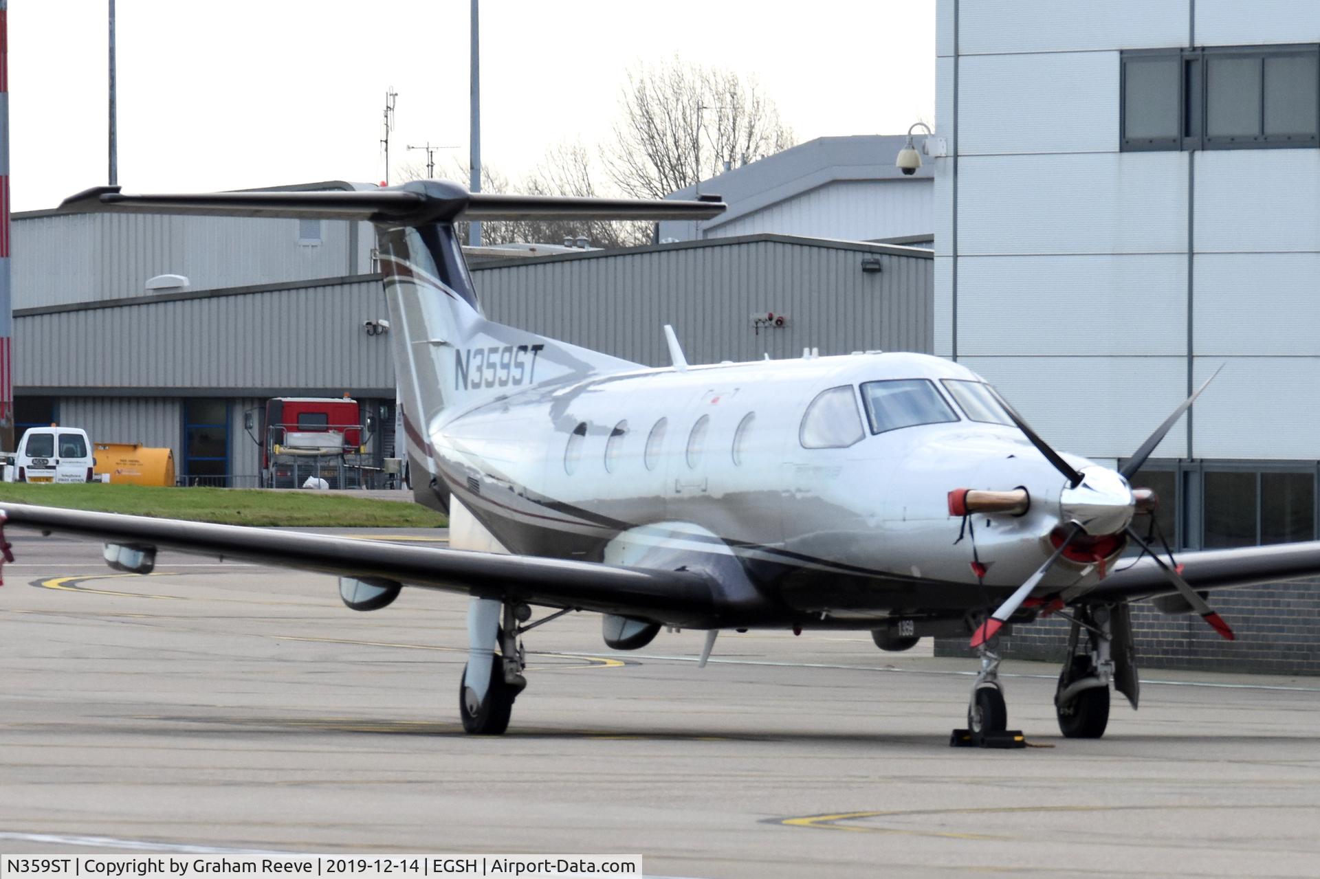 N359ST, 2012 Pilatus PC-12/47E C/N 1359, Parked at Norwich.