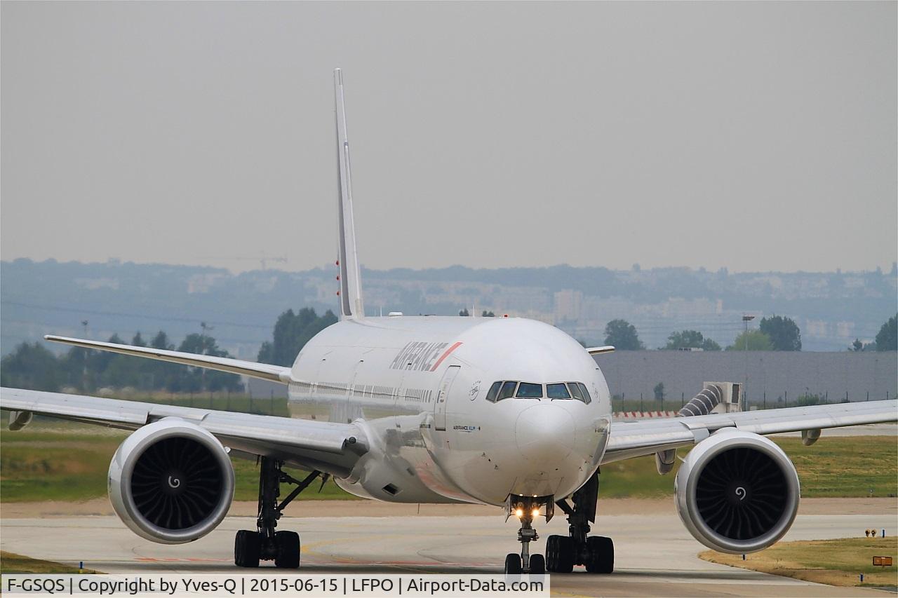 F-GSQS, 2007 Boeing 777-328/ER C/N 32962, Boeing 777-328 (ER), Lining up Rwy 08, Paris-Orly Airport (LFPO-ORY)