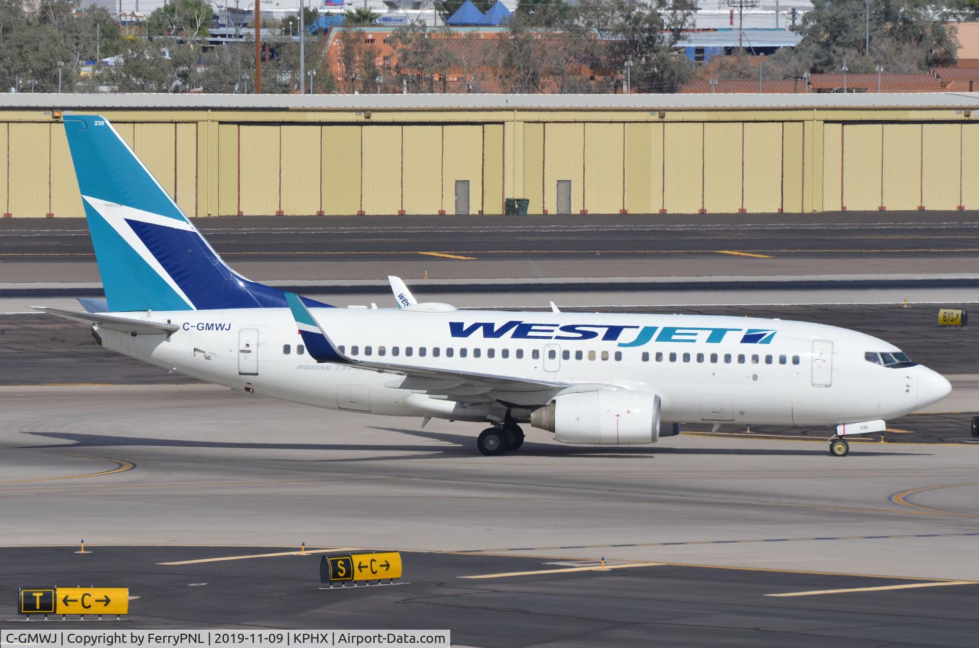C-GMWJ, 2006 Boeing 737-7CT C/N 35985, Arrival of Westjet B737 in PHX