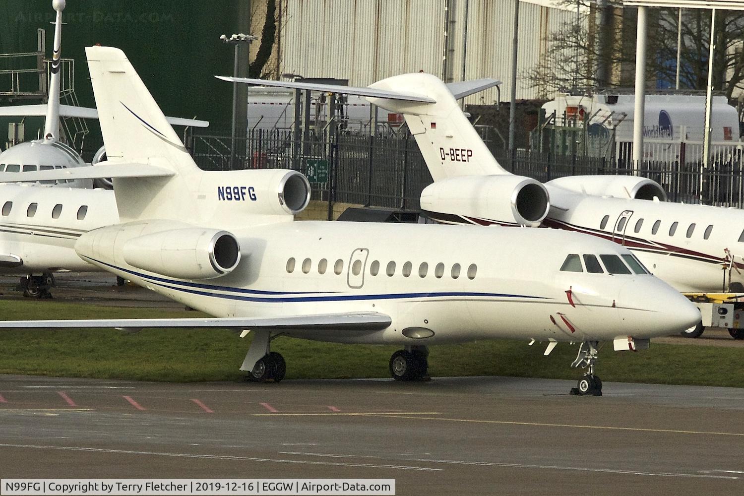 N99FG, 1998 Dassault Falcon 900EX C/N 27, At Luton