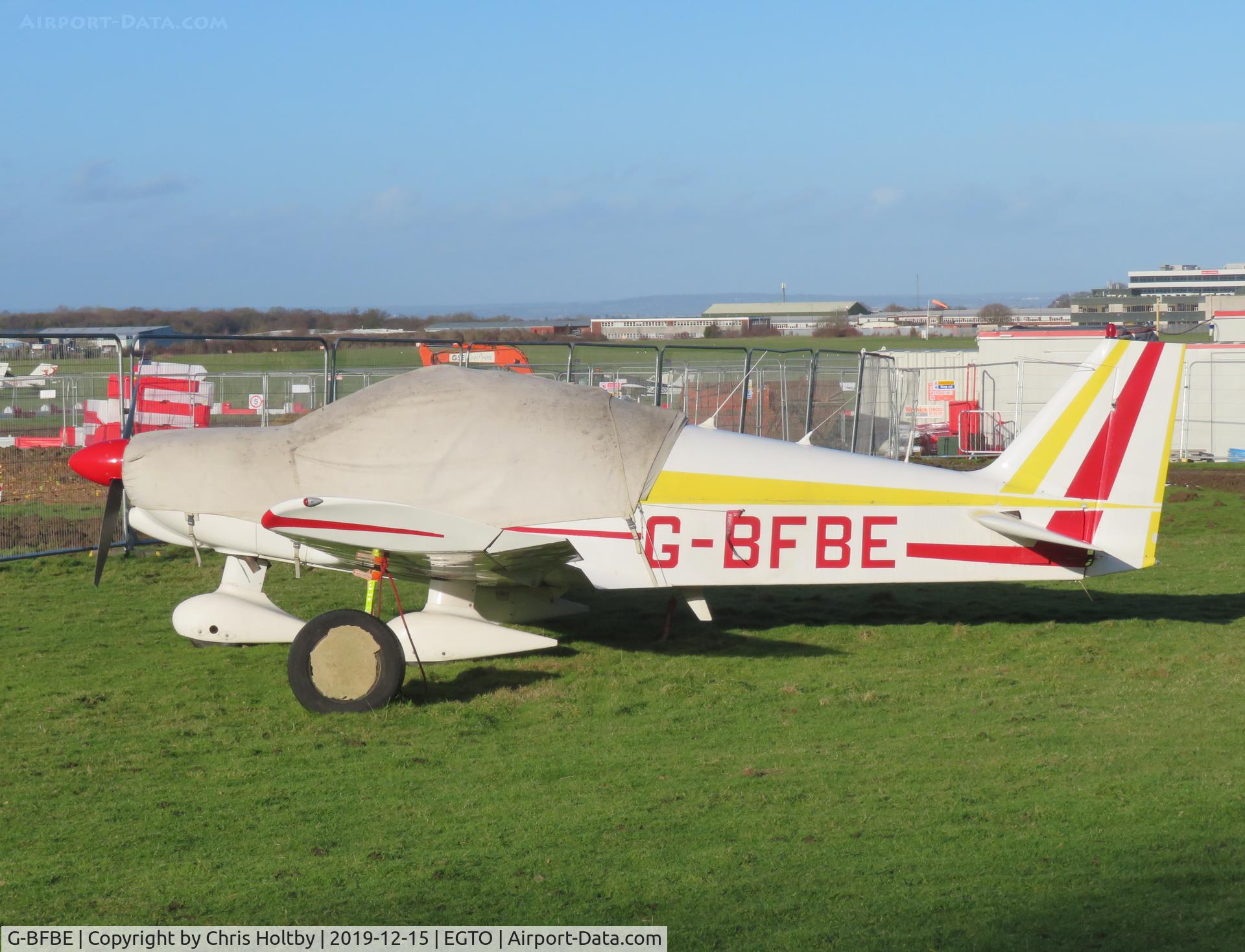 G-BFBE, 1974 Robin HR-200-100 Club C/N 12, Parked at Rochester Airport