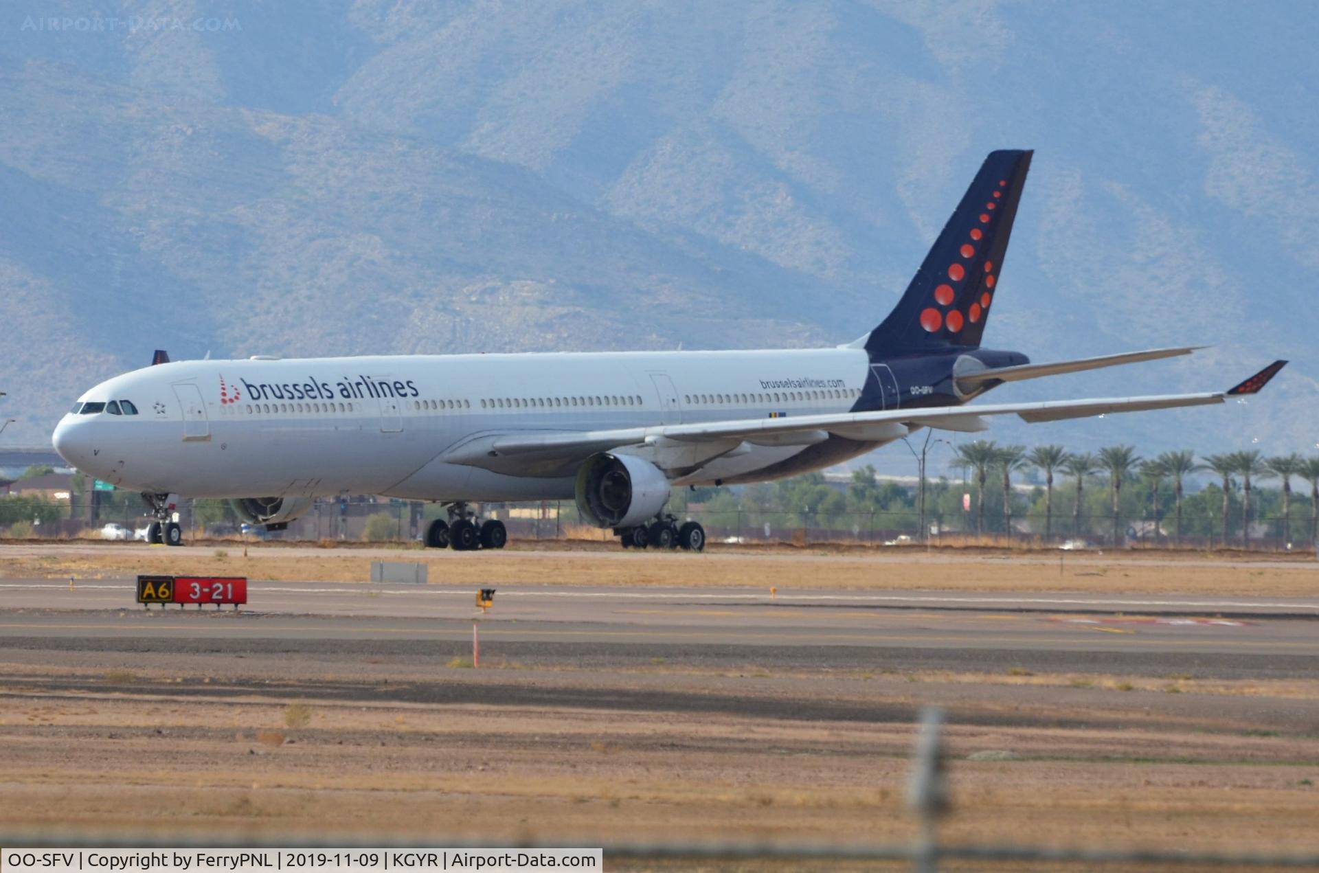 OO-SFV, 1995 Airbus A330-322 C/N 095, Brussels A333 stored in GYR