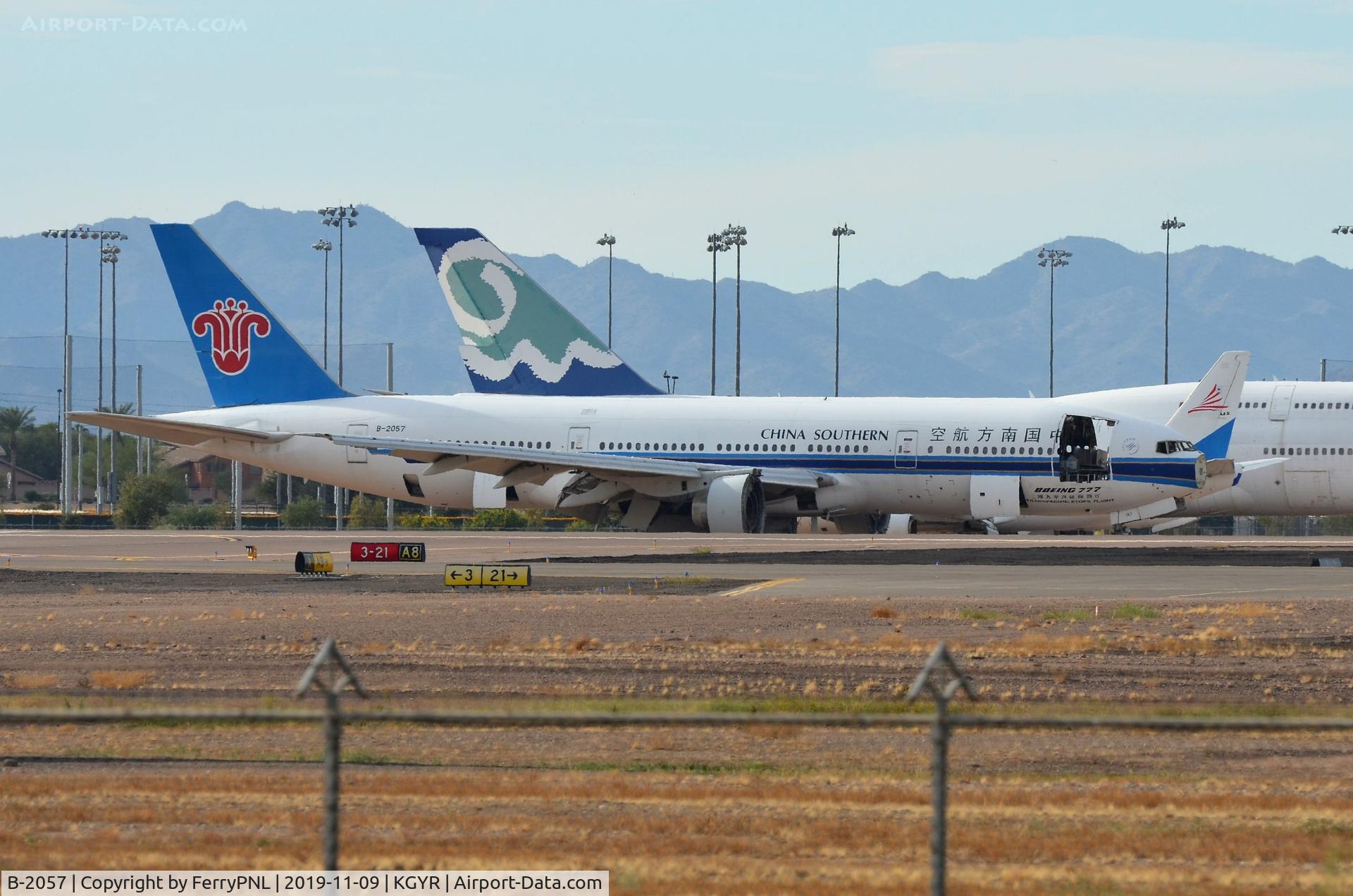 B-2057, 1998 Boeing 777-21B/ER C/N 27604, China Southern B772 at the end of its life span.