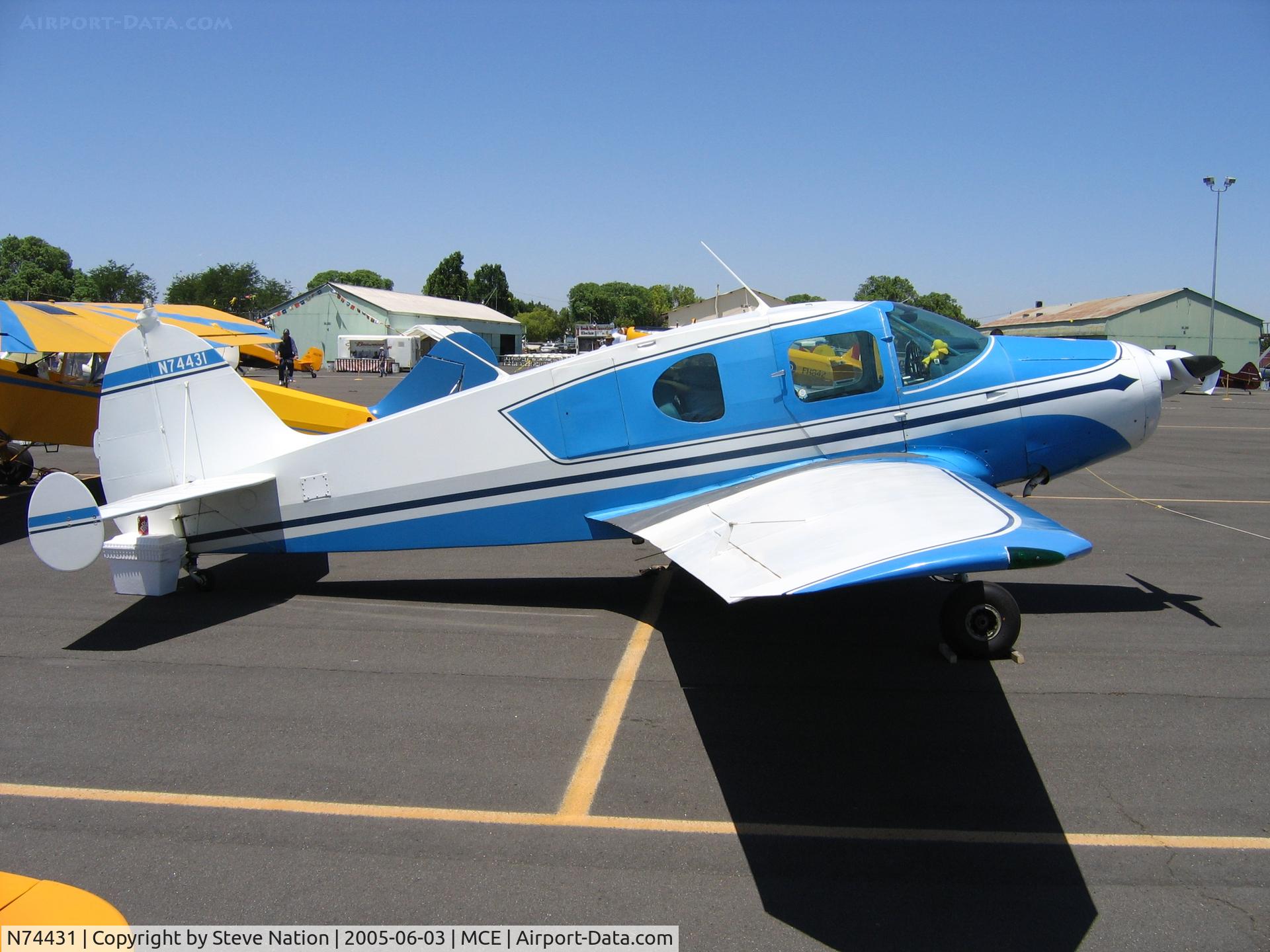 N74431, 1947 Bellanca 14-13-2 Cruisair Senior C/N 1544, 1947 Bellanca 14-13-2 at Merced, CA