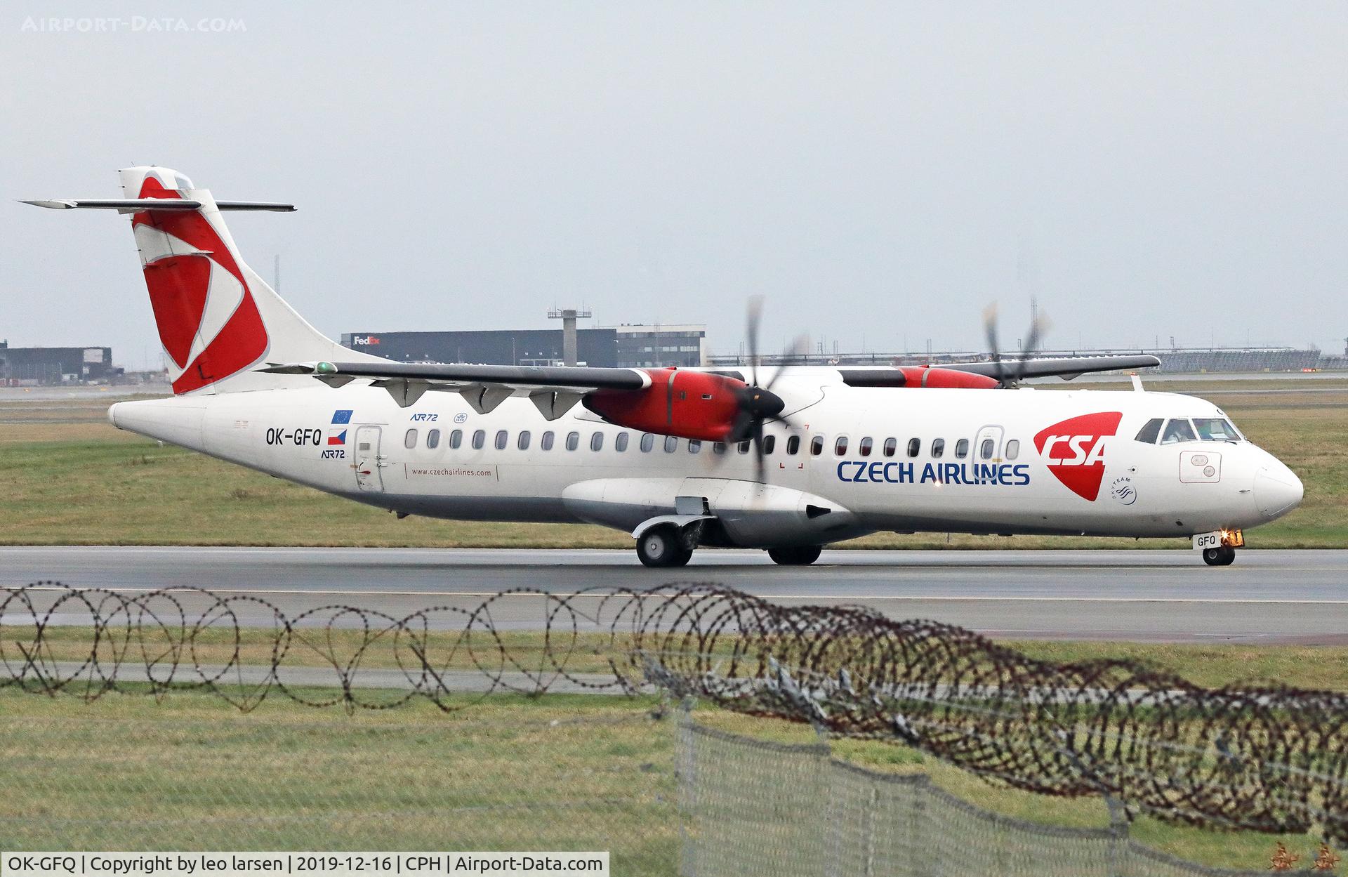OK-GFQ, 2001 ATR 72-212A C/N 674, copenhagen 16.12.2019