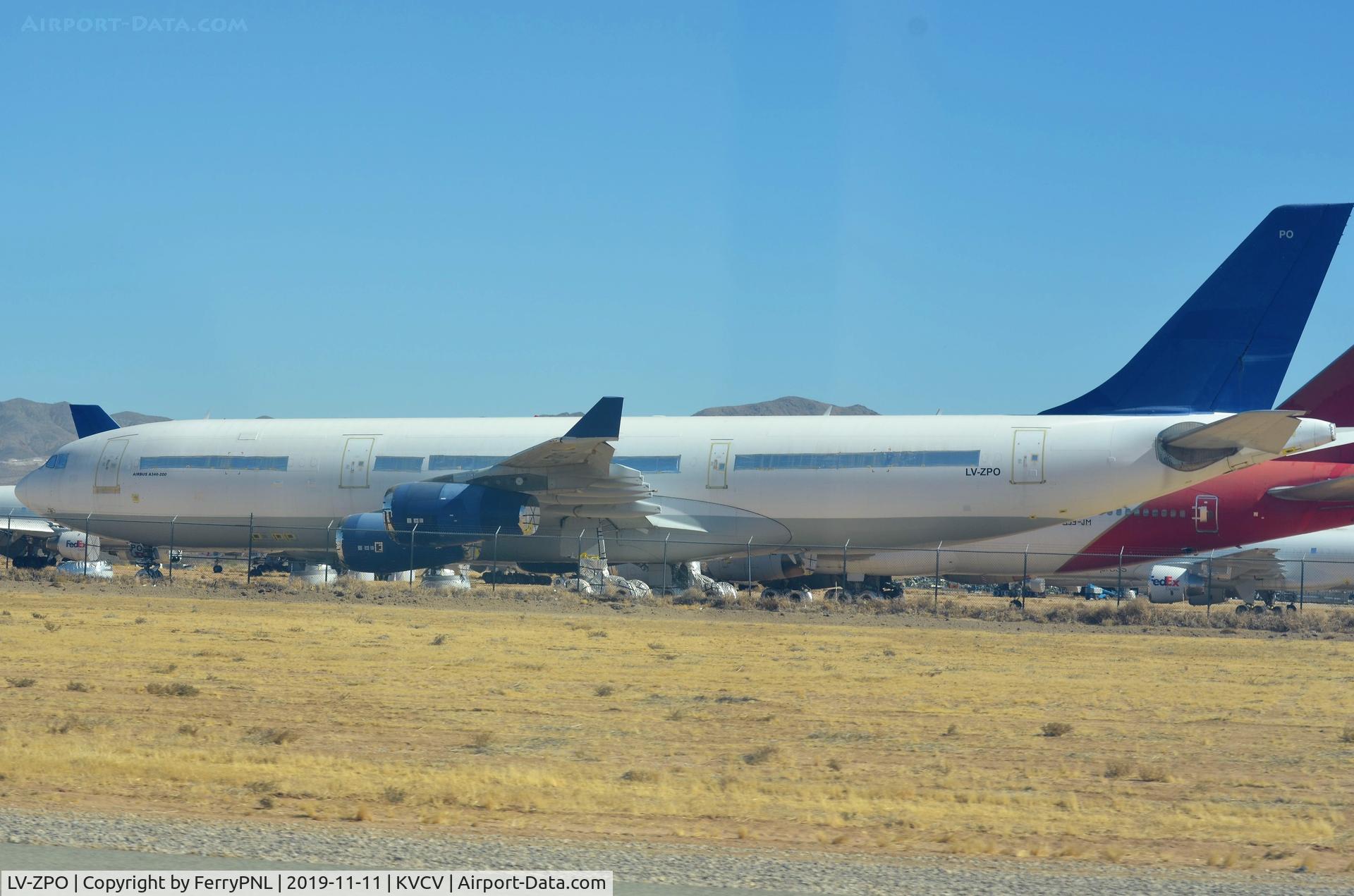 LV-ZPO, 1993 Airbus A340-211 C/N 063, AR A342 awaiting its faith in VCV