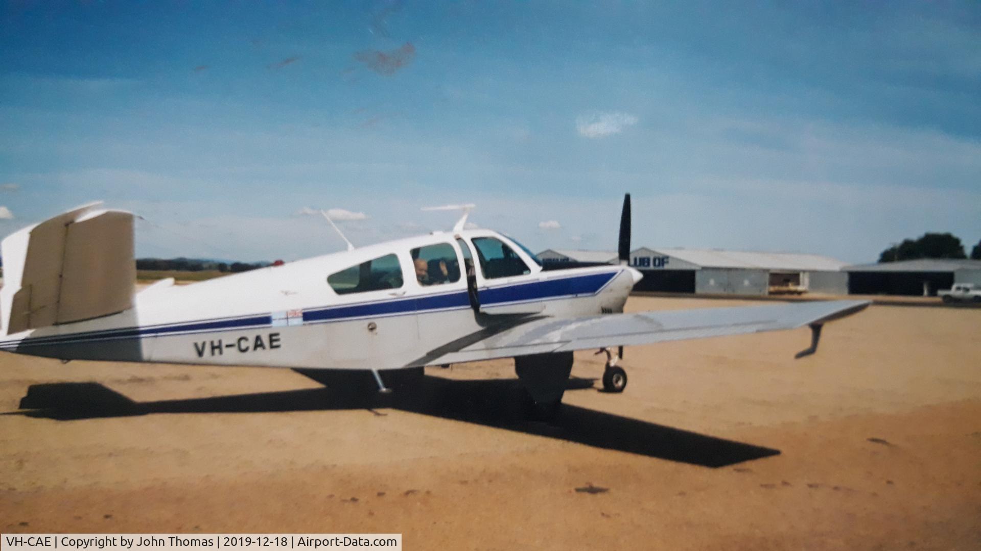VH-CAE, 1966 Beech V35 Bonanza C/N D-8358, Photo taken late 1980's. Unsure of location.