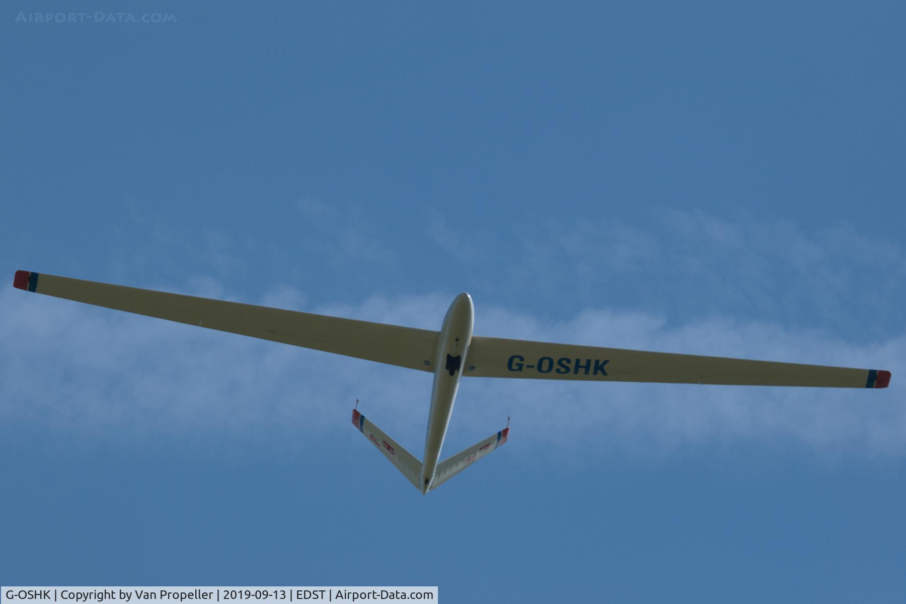 G-OSHK, 1965 Schempp-Hirth SHK-1 C/N V1, V-tailed Schempp-Hirth SHK-1 glider at Hahnweide airfield, Germany. OTT 2019