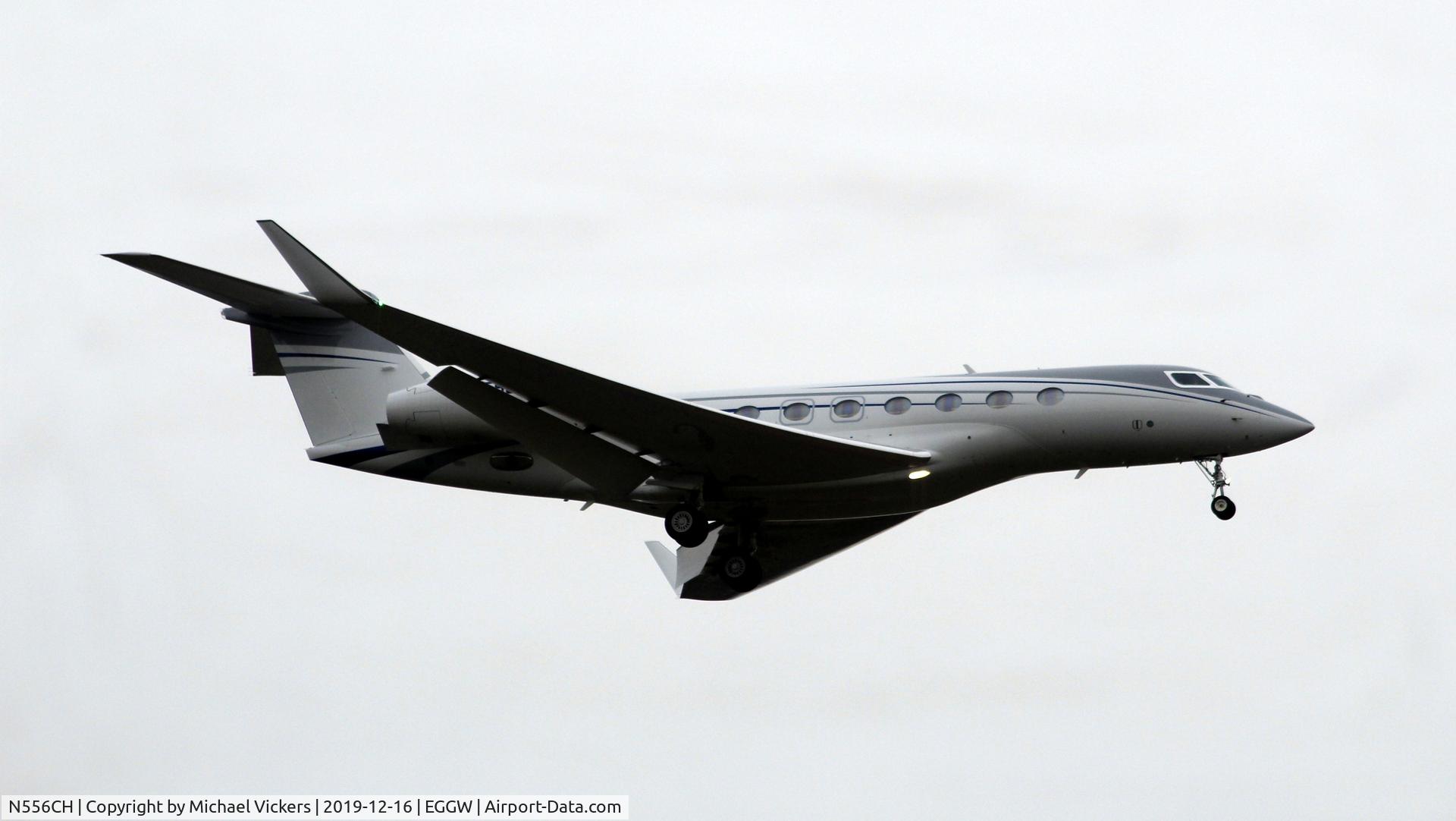 N556CH, 2018 Gulfstream G-VI (G650ER) C/N 6361, Landing LTN