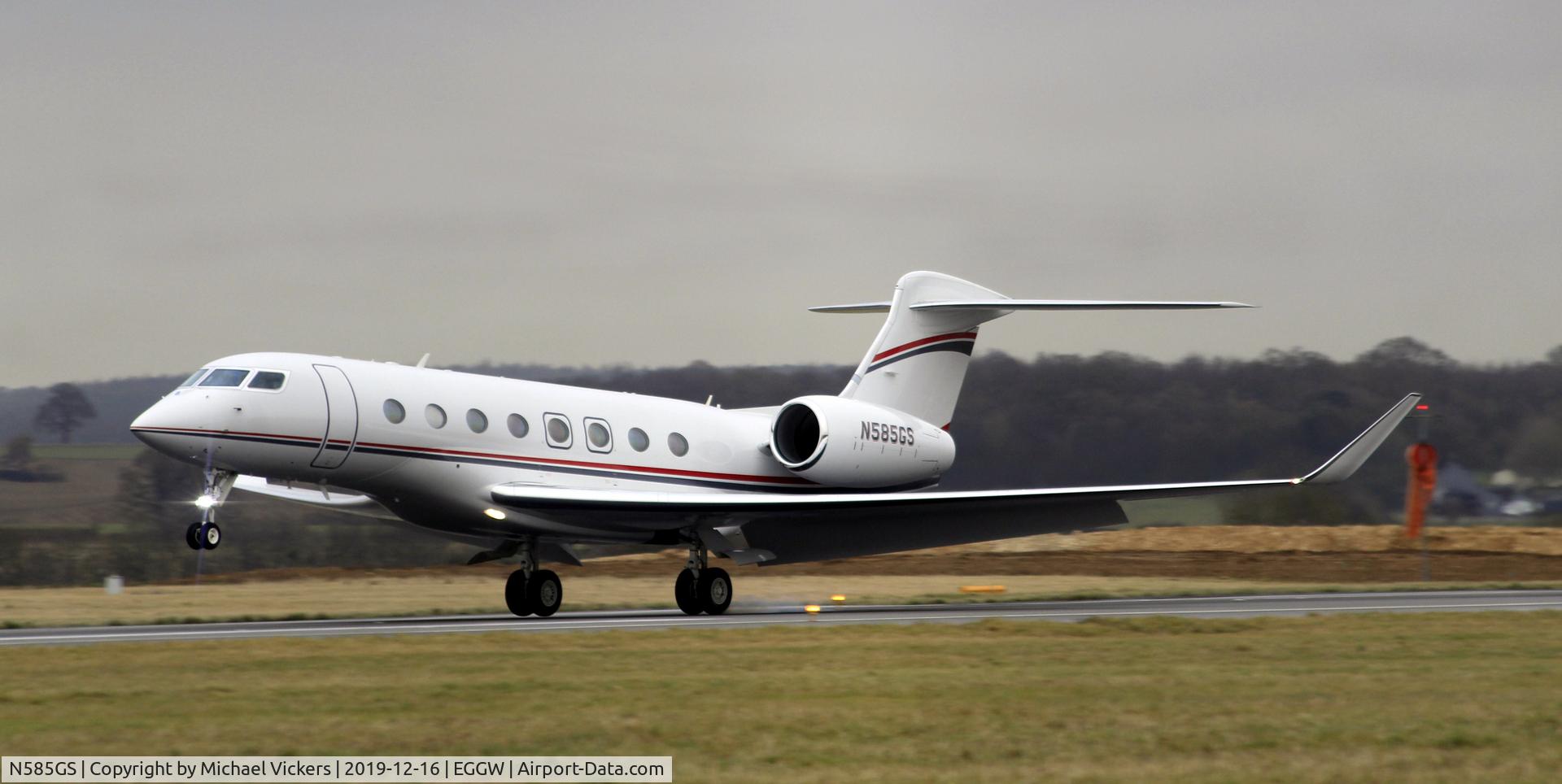 N585GS, 2014 Gulfstream Aerospace G650 (G-VI) C/N 6084, Landing LTN