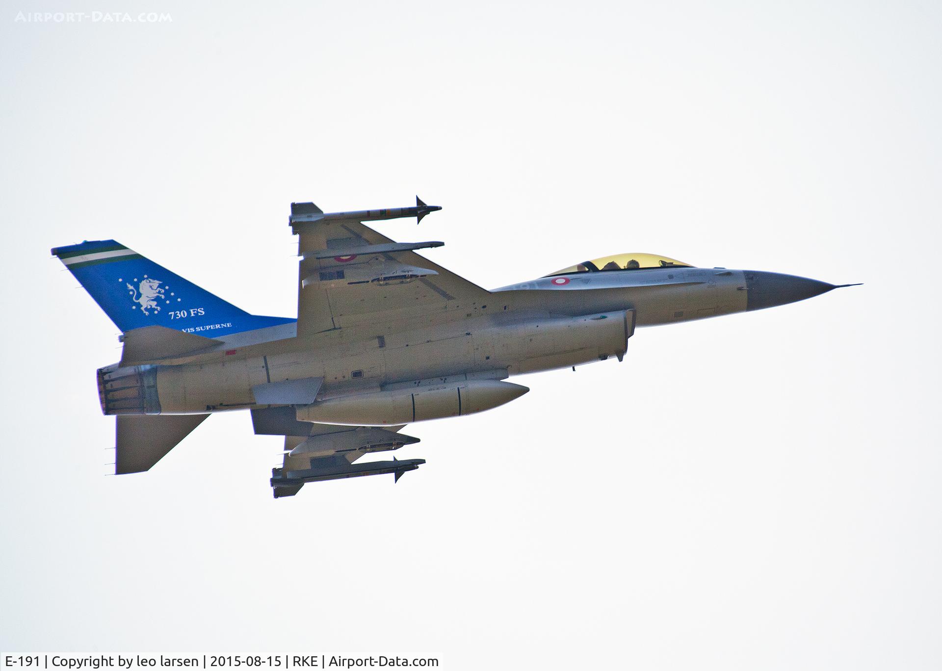 E-191, 1978 SABCA F-16AM Fighting Falcon C/N 6F-18, Roskilde Air Show 15.8.2015