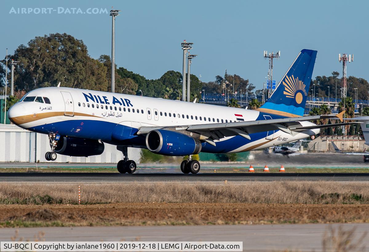 SU-BQC, 2007 Airbus A320-232 C/N 3219, Arriving at Malaga
