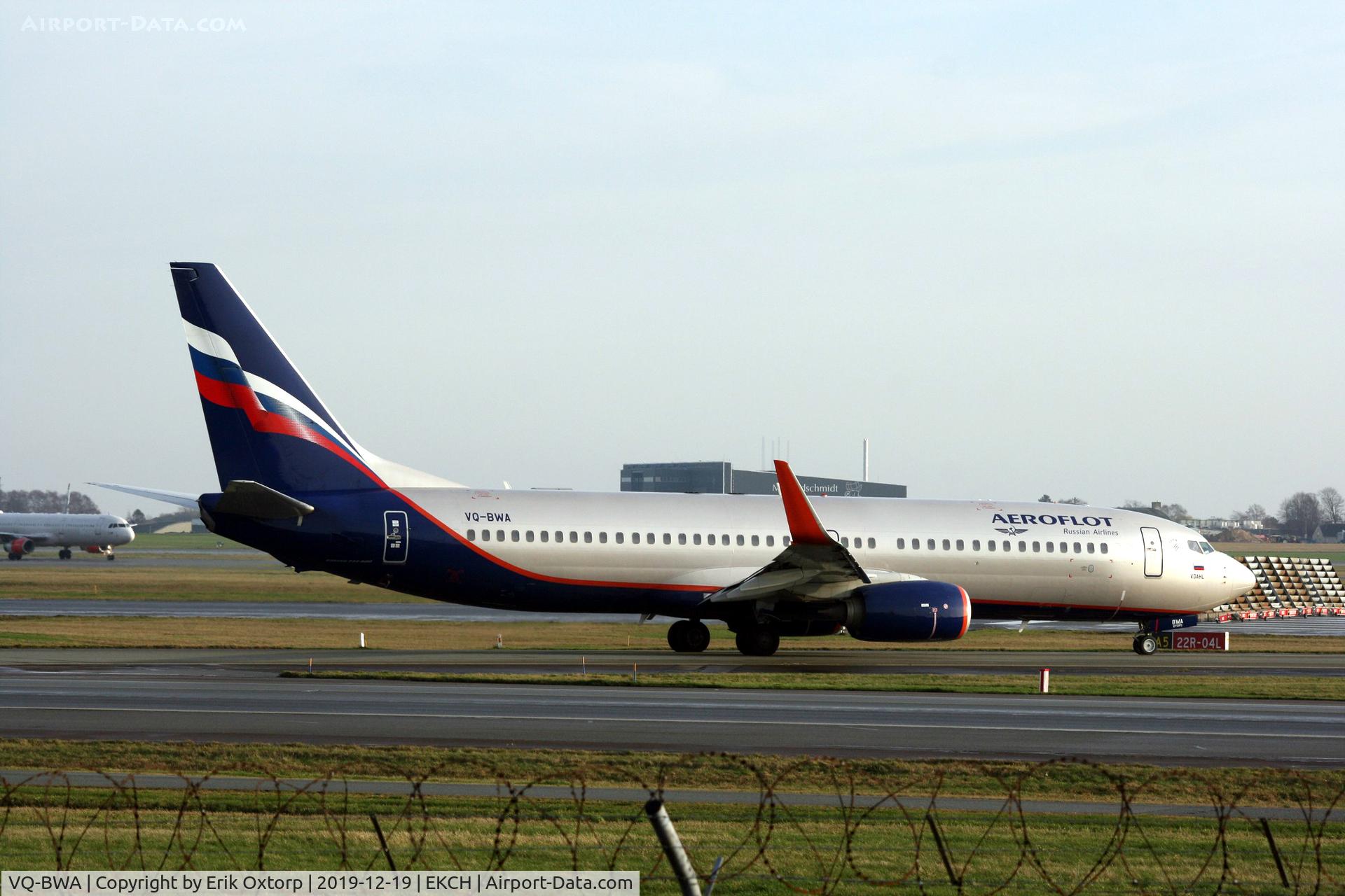 VQ-BWA, 2015 Boeing 737-8LJ C/N 41207, VQ-BWA ready for takeoff rw 22R