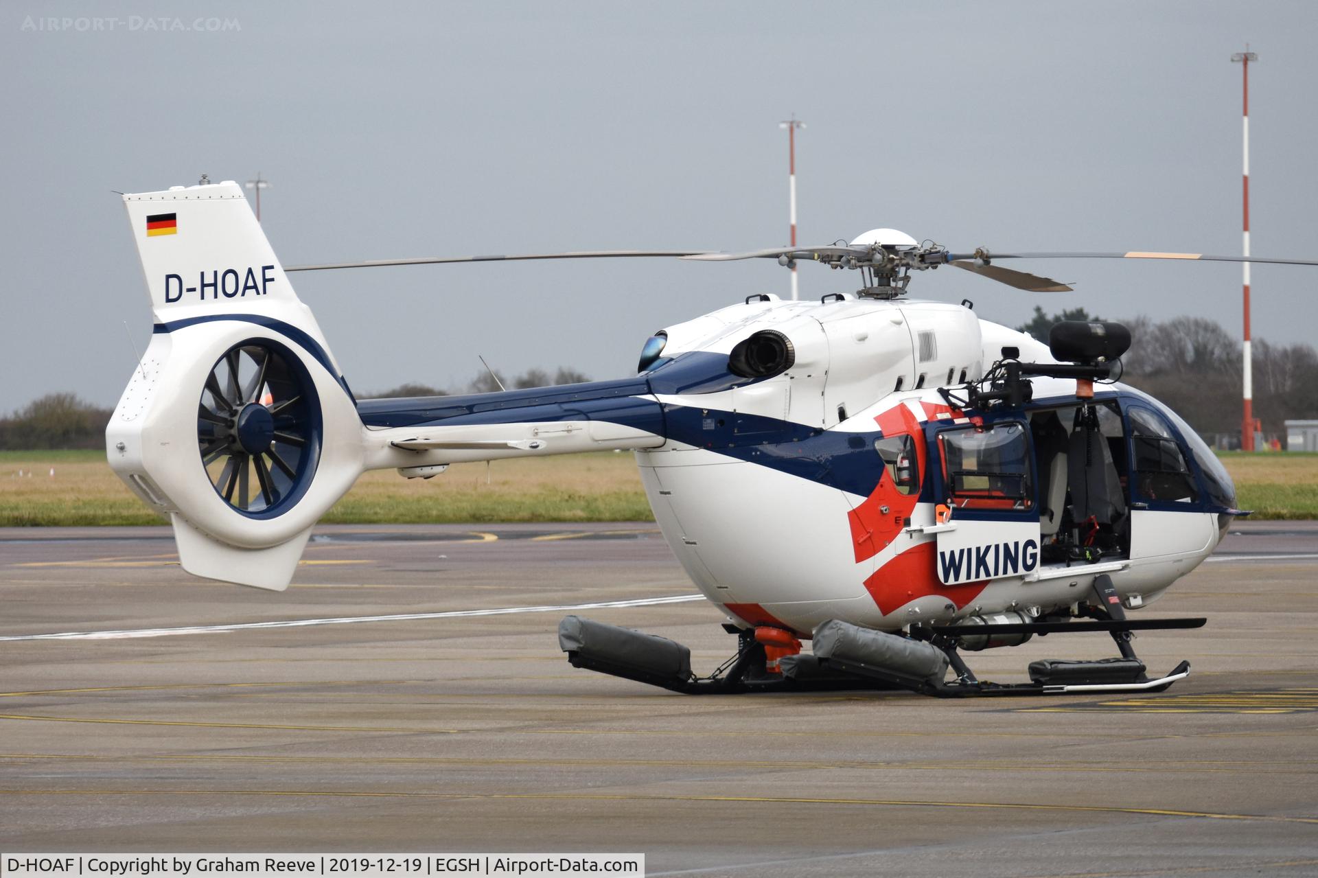 D-HOAF, 2017 Airbus Helicopters EC-145T-2 (BK-117D-2) C/N 20167, Parked at Norwich.