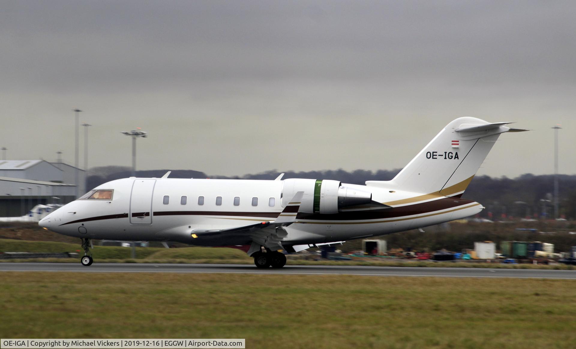 OE-IGA, 2016 Bombardier Challenger 650 (CL-600-2B16) C/N 6070, Landing LTN