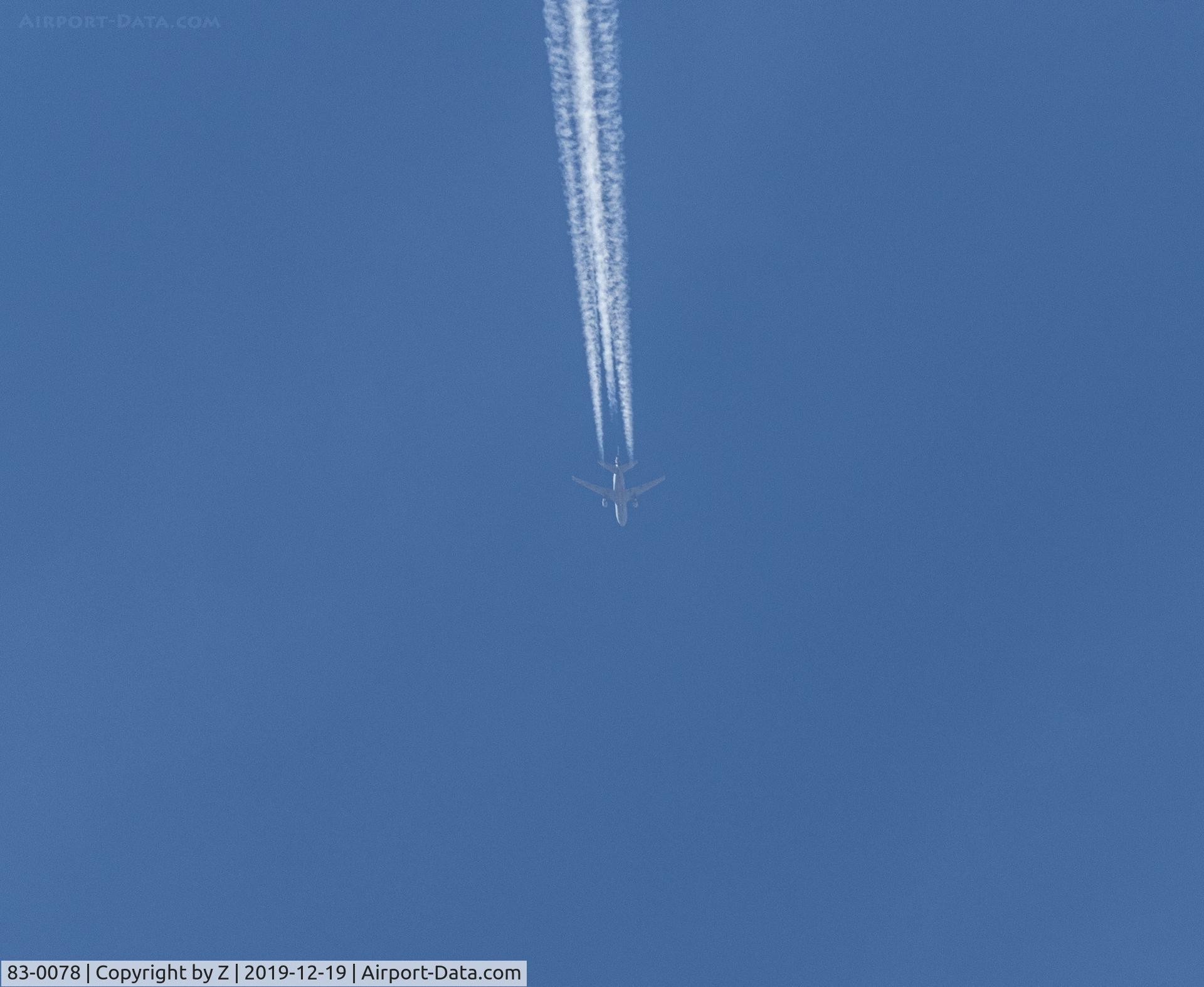 83-0078, 1983 McDonnell Douglas KC-10A Extender C/N 48219, KC-10 EXTENDER, flying over Barstow, Ca.