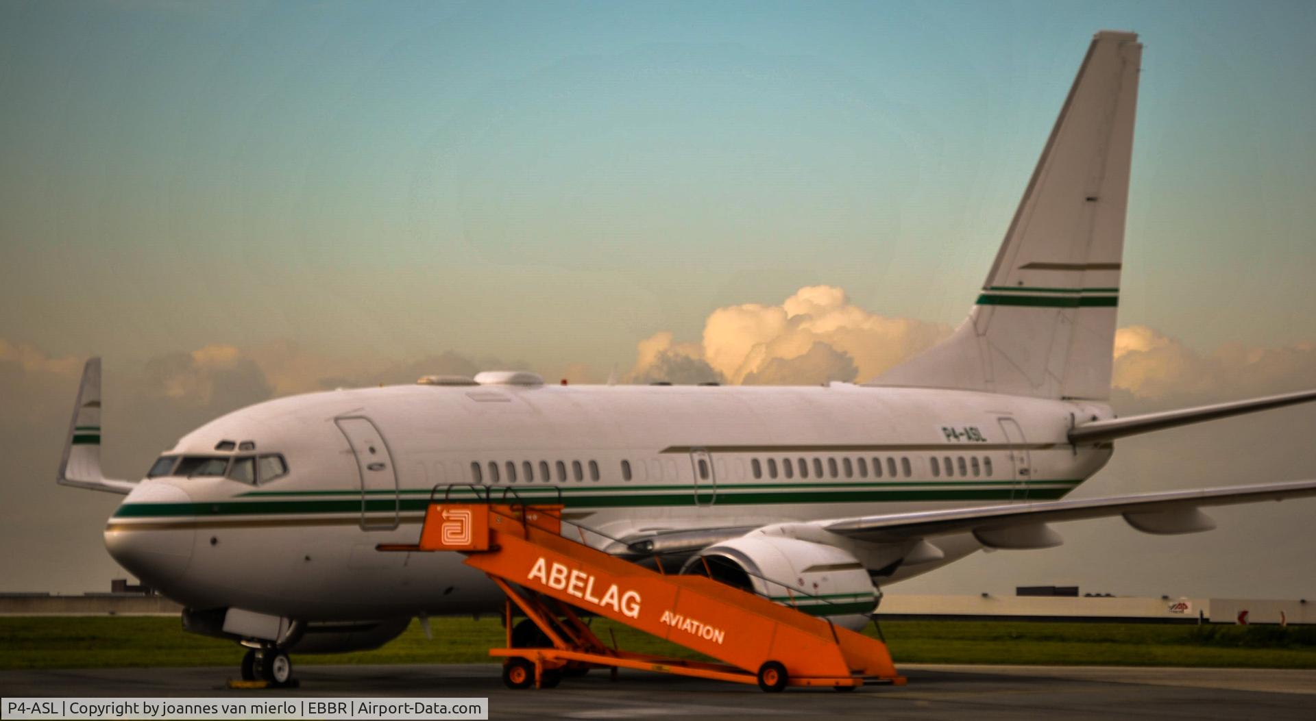 P4-ASL, Boeing 737-7BH BBJ C/N 29791, Brussels ABELAG