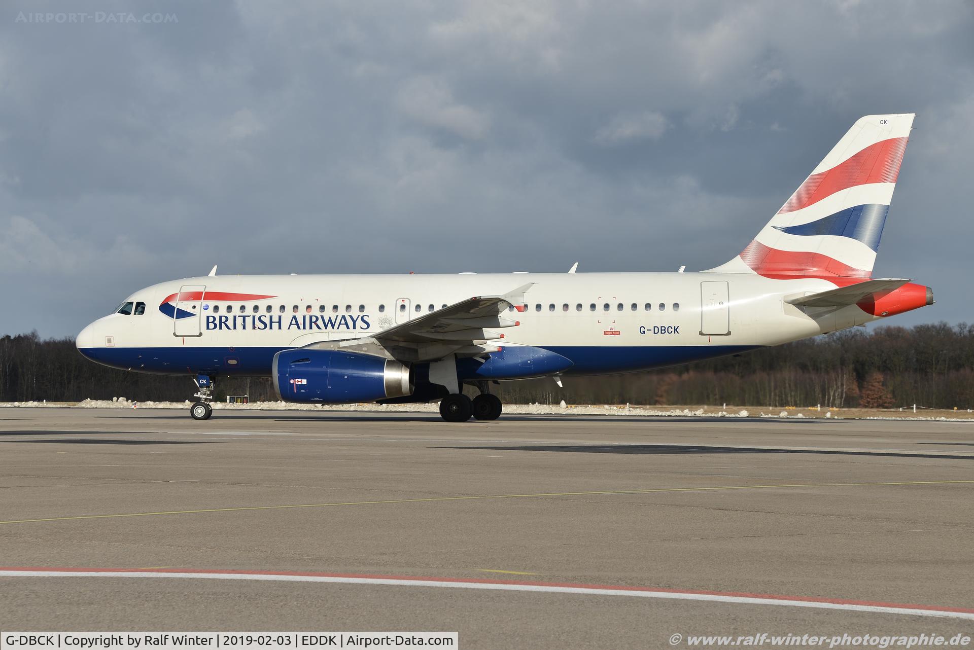 G-DBCK, 2007 Airbus A319-131 C/N 3049, Airbus A319-131 - BA BAW British Airways - 3049 - G-DBCK - 03.02.2019 - CGN