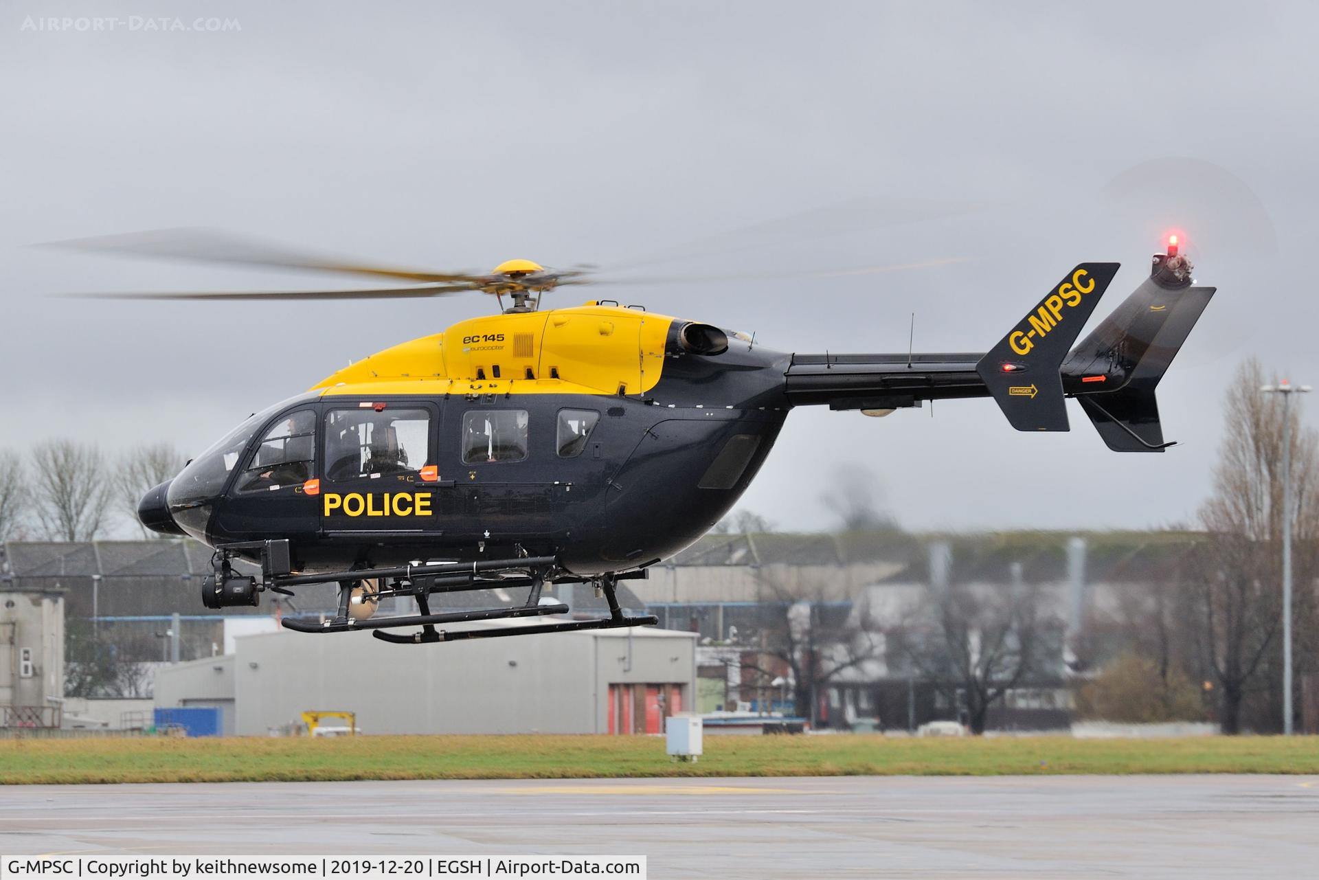 G-MPSC, 2005 Eurocopter-Kawasaki EC-145 (BK-117C-2) C/N 9075, 'Police 251' Fuel stop.