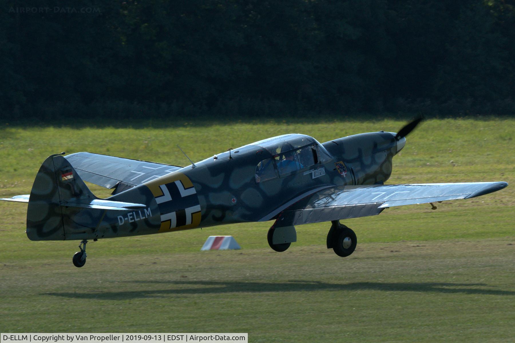 D-ELLM, 1945 Nord 1002 Pingouin II C/N 88, Nord 1002 Pingouin II landing at Hahnweide airfield, Germany. OTT 2019