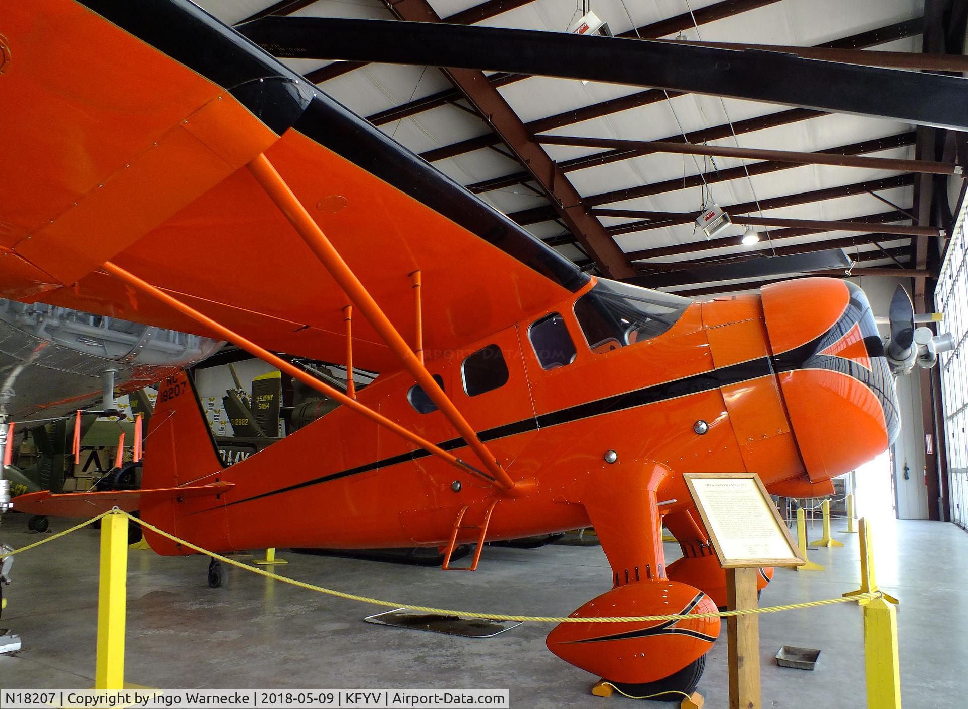 N18207, 1938 Howard Aircraft DGA-11 C/N 206, Howard DGA-11 at the Arkansas Air & Military Museum, Fayetteville AR