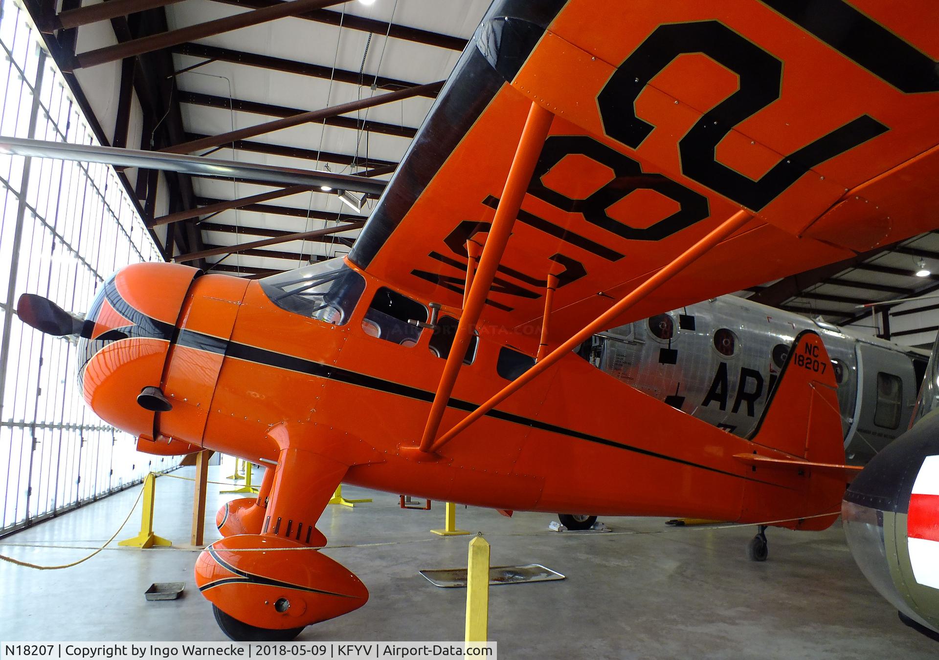 N18207, 1938 Howard Aircraft DGA-11 C/N 206, Howard DGA-11 at the Arkansas Air & Military Museum, Fayetteville AR