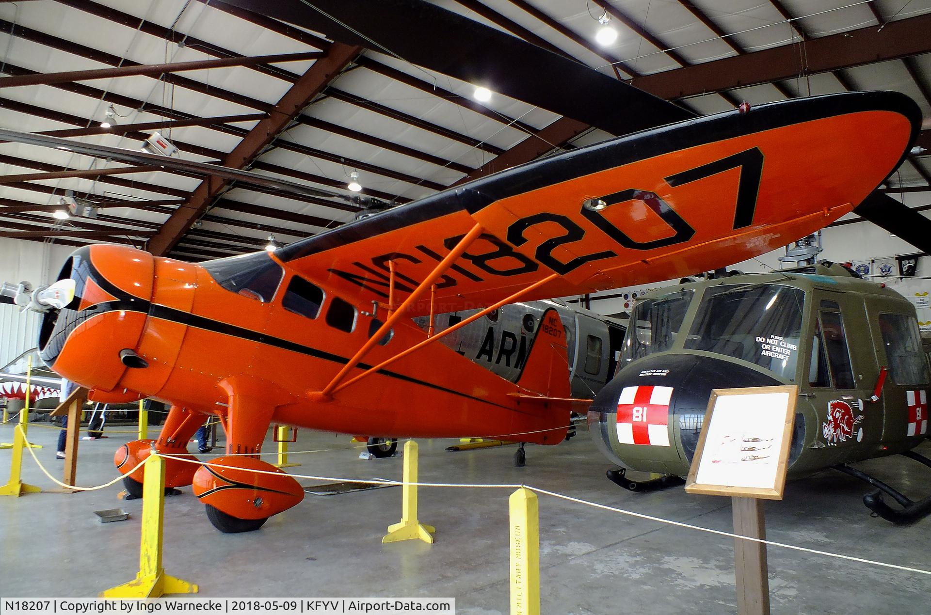 N18207, 1938 Howard Aircraft DGA-11 C/N 206, Howard DGA-11 at the Arkansas Air & Military Museum, Fayetteville AR