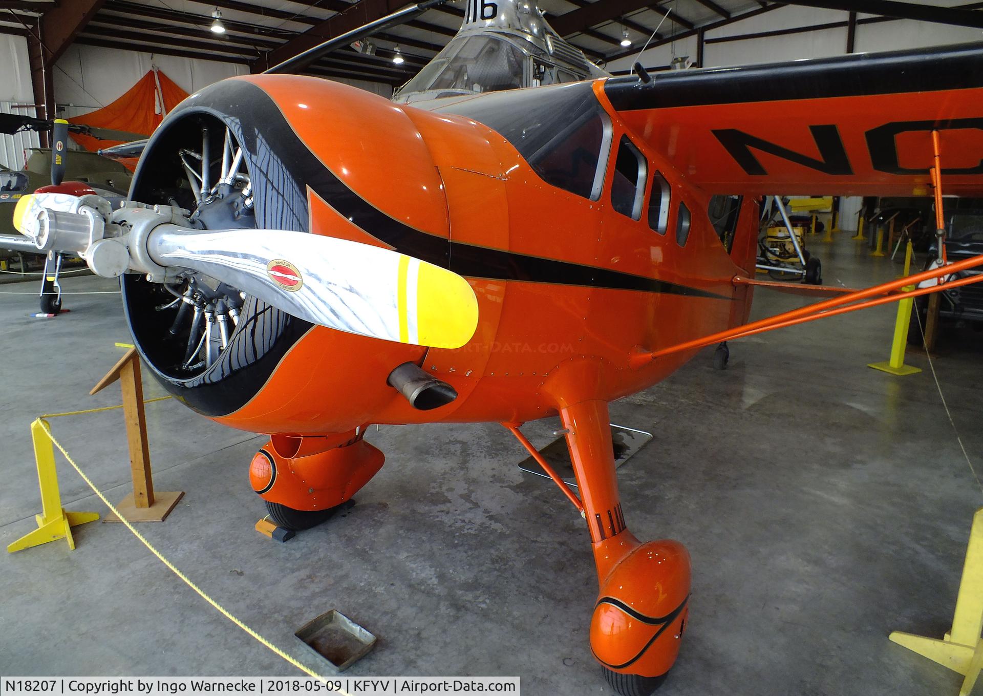 N18207, 1938 Howard Aircraft DGA-11 C/N 206, Howard DGA-11 at the Arkansas Air & Military Museum, Fayetteville AR