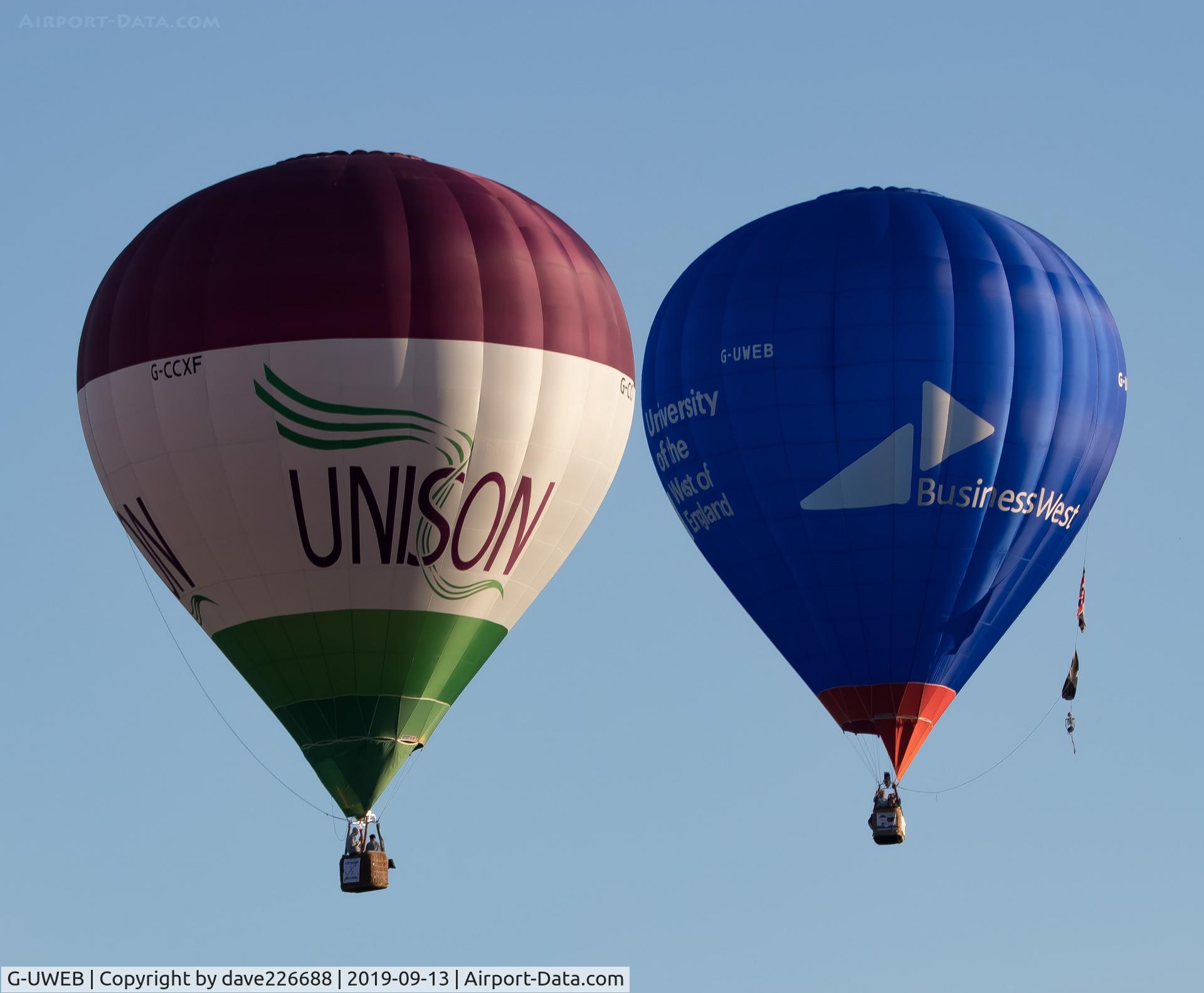 G-UWEB, 2015 Cameron Balloons Z-120 C/N 11927, G UWEB at the 2019 Longleat Skysafari