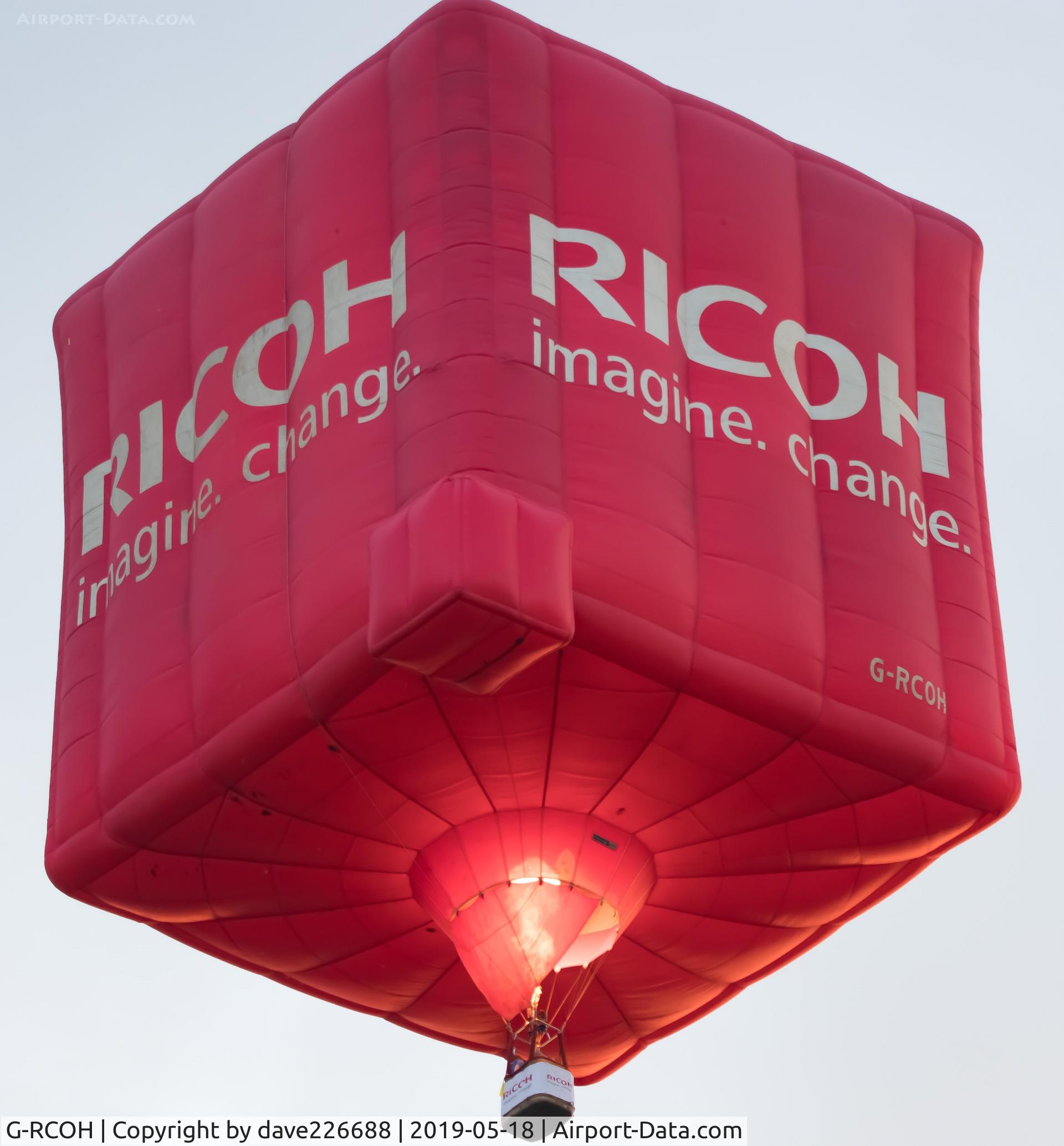 G-RCOH, 2012 Cameron Balloons Cube-105 C/N 11681, G RCOH at the Midlands Air Festival 2019