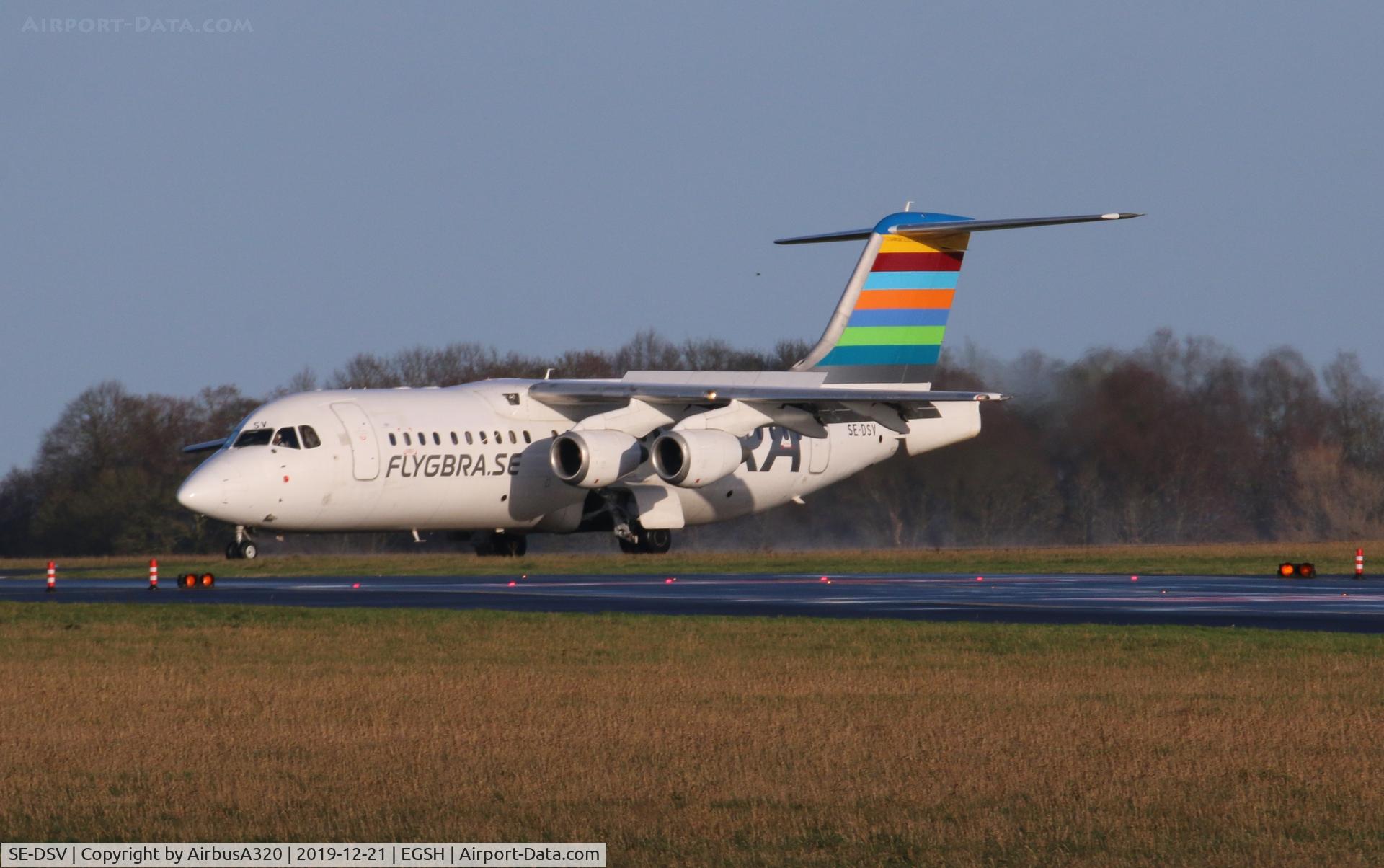 SE-DSV, 1994 British Aerospace Avro 146-RJ100A C/N E3250, Seen arriving for storage