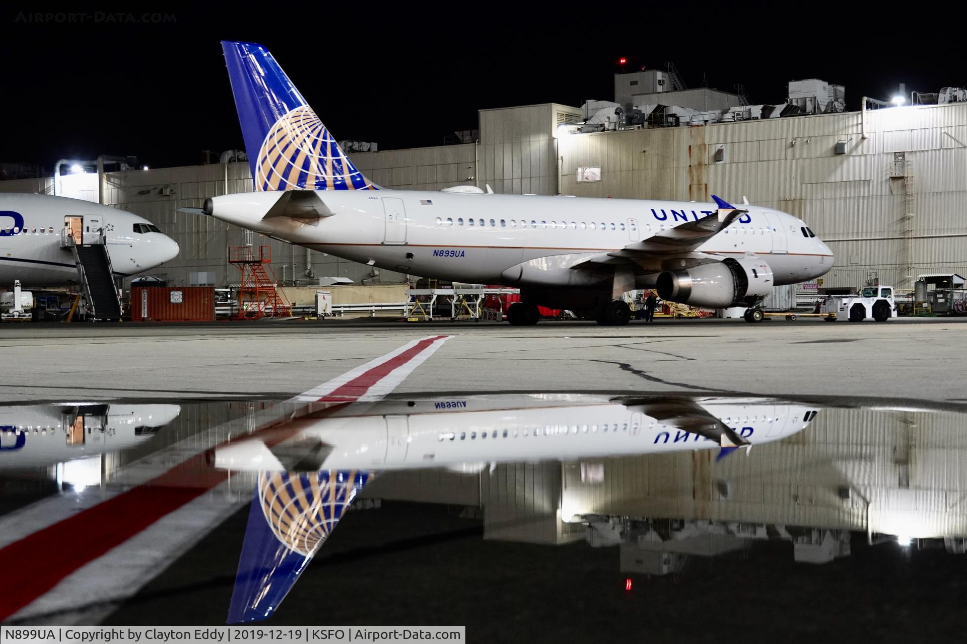 N899UA, 2007 Airbus A319-132 C/N 3342, SFO 2019.