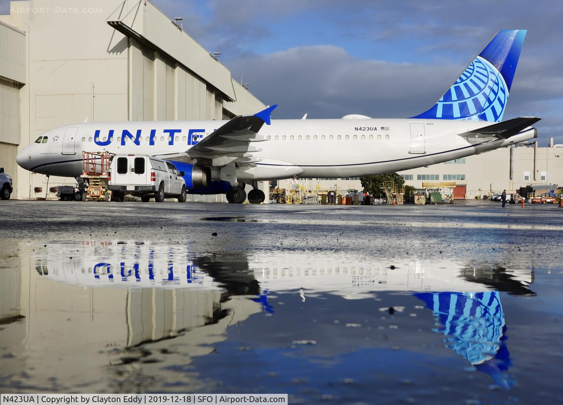 N423UA, 1995 Airbus A320-232 C/N 504, SFO 2019.