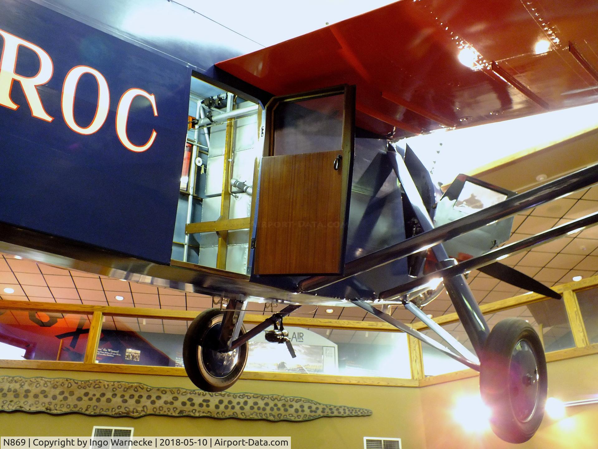 N869, 1927 Travel Air 5000 Woolaroc C/N unknown_n869, Travel Air 5000 'Woolaroc', winner of the 1927 Dole-Race from Oakland to Hawaii, at the Woolaroc Museum, Bartlesville OK