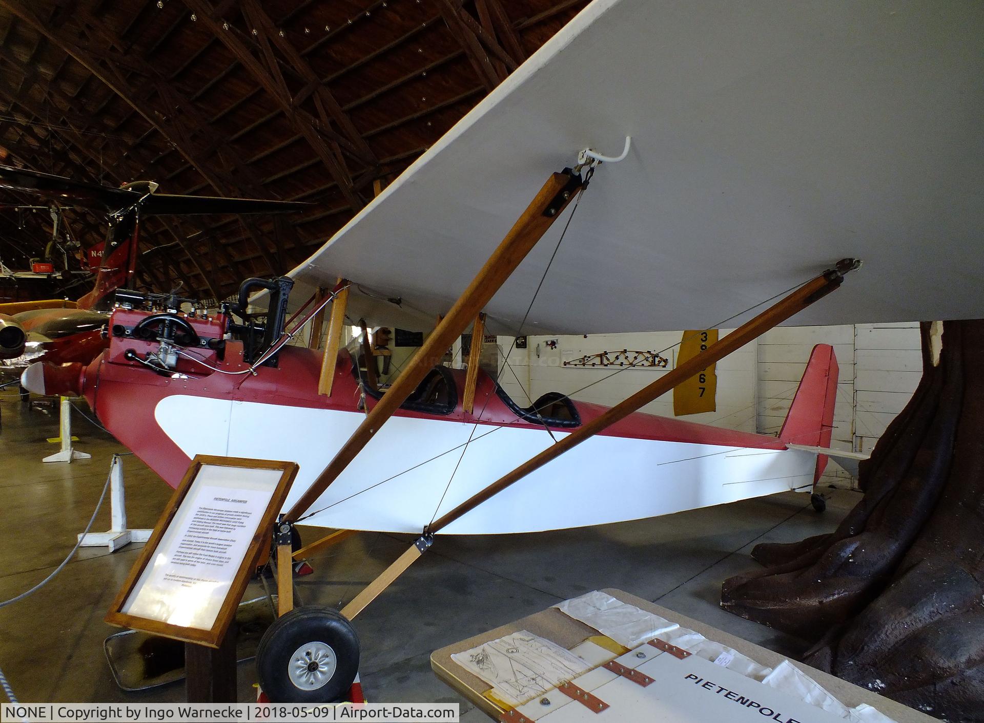 NONE, Pietenpol Air Camper B4 C/N Unknown, Pietenpol Air Camper B4 at the Arkansas Air & Military Museum, Fayetteville AR