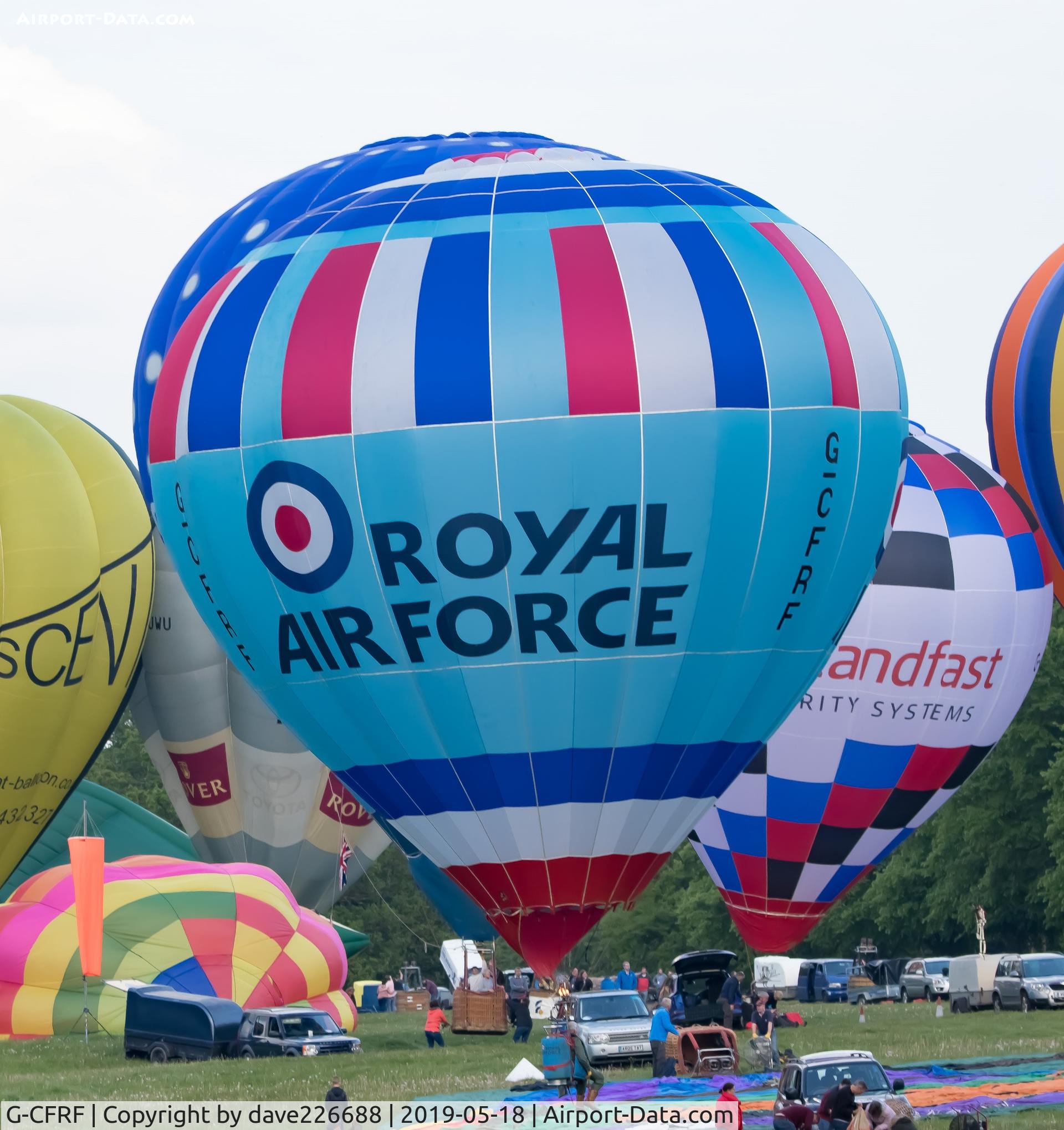 G-CFRF, 2008 Lindsrtand Balloons LBL 31A, c/n 1232, G CFRF on tethered display at the 2019 Midlands Air Festival