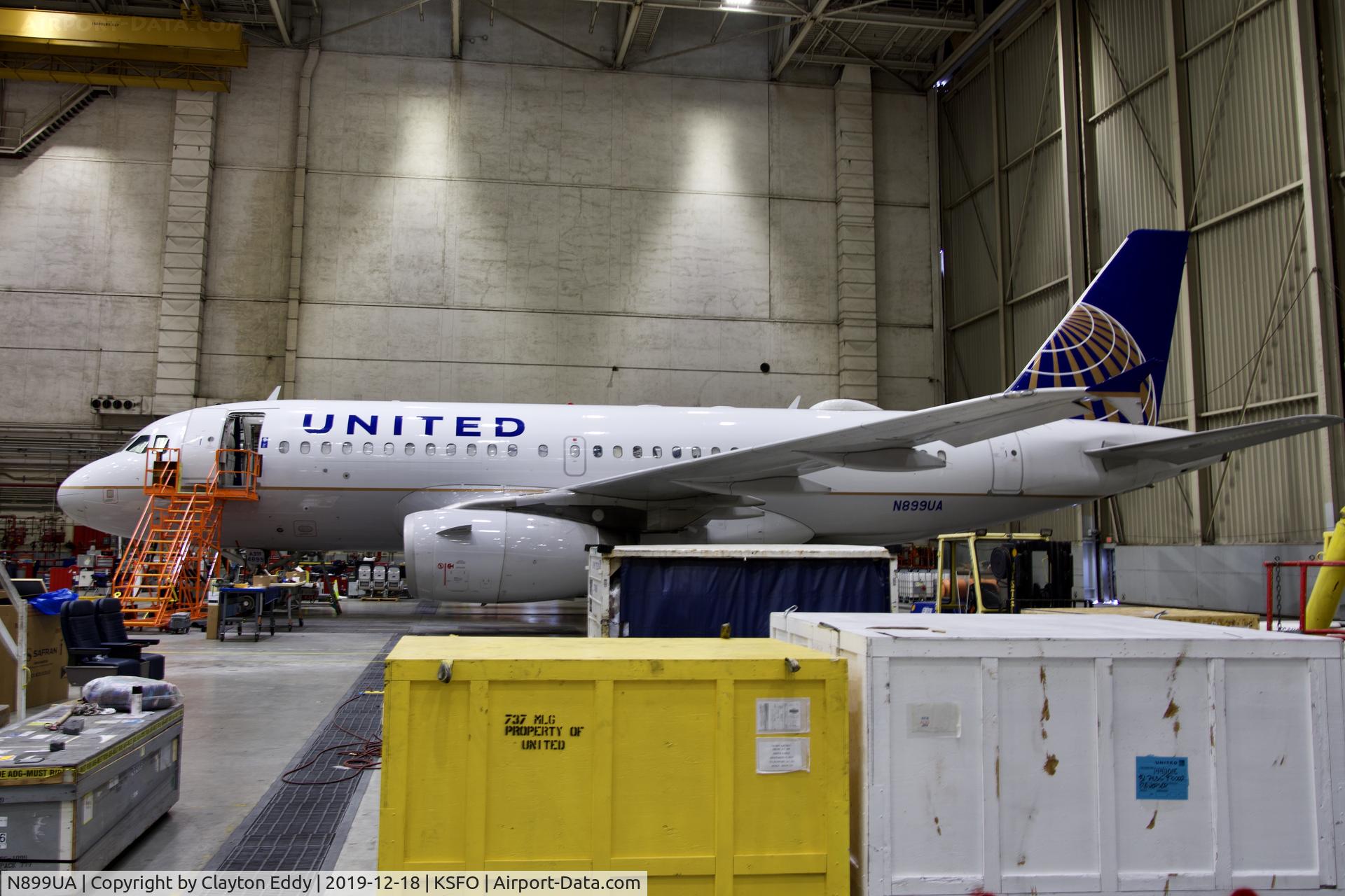 N899UA, 2007 Airbus A319-132 C/N 3342, SFO 2019.