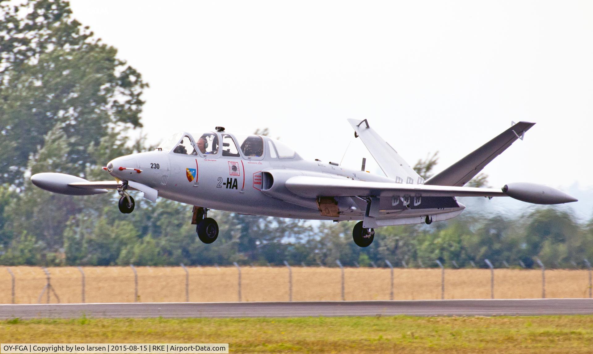 OY-FGA, 1959 Fouga CM-170R Magister C/N 230, Roskilde Air Show 15.8.2015