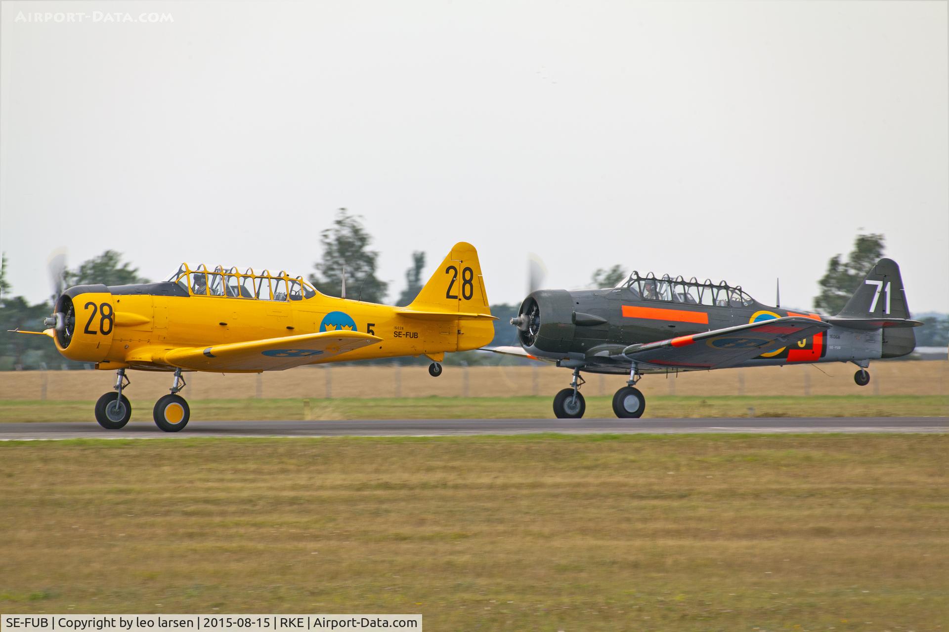 SE-FUB, 1943 Noorduyn Sk.16A Harvard C/N 14-725, Roskilde Air Show 15.8.2015