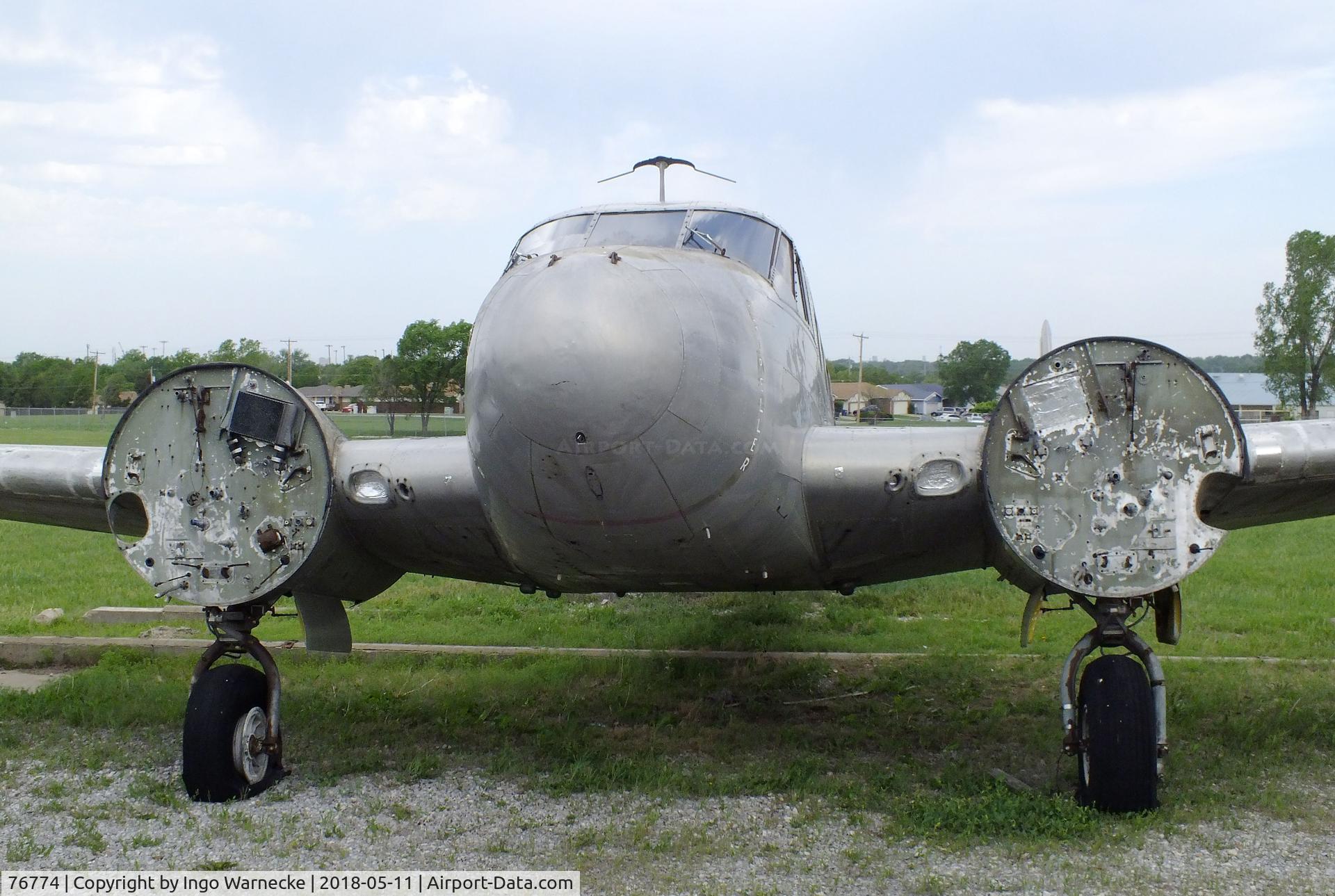 76774, 1944 Beech UC-45F C/N 6628, Beechcraft UC-45F / JRB-4 Expeditor (minus engines), awaiting restoration at the Kansas Aviation Museum, Wichita KS