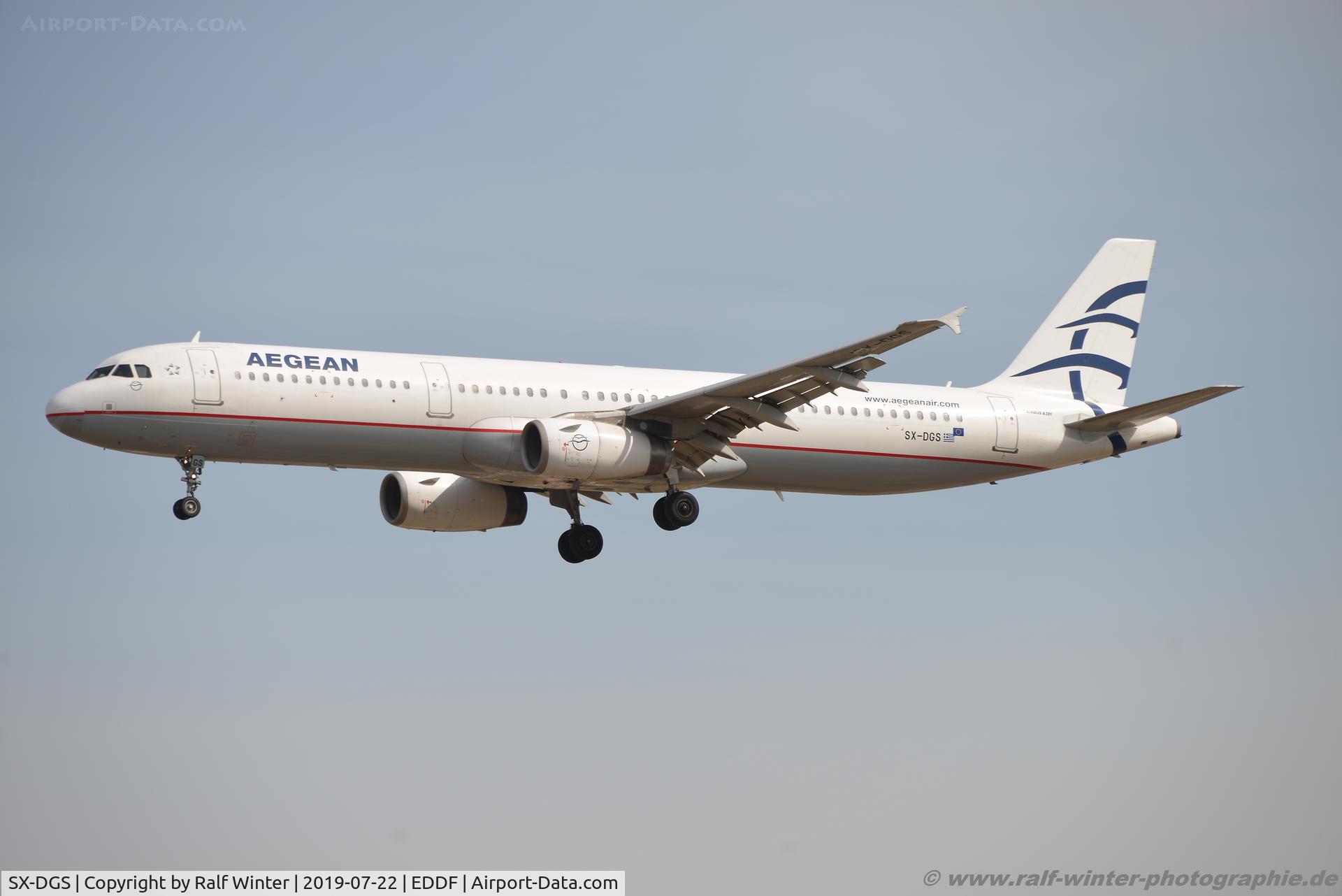 SX-DGS, 2001 Airbus A321-231 C/N 1428, Airbus A321-231 - A3 AEE Aegean Airlines - 1428 - SX-DGS - 22.07.2019 - FRA