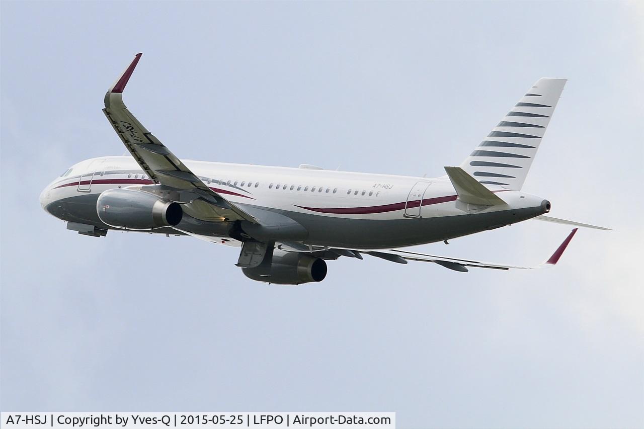 A7-HSJ, 2012 Airbus A320-214(CJ) Prestige C/N 5255, Airbus A320-232(CJ) Prestige, Take off rwy 24, Paris-Orly airport (LFPO-ORY)