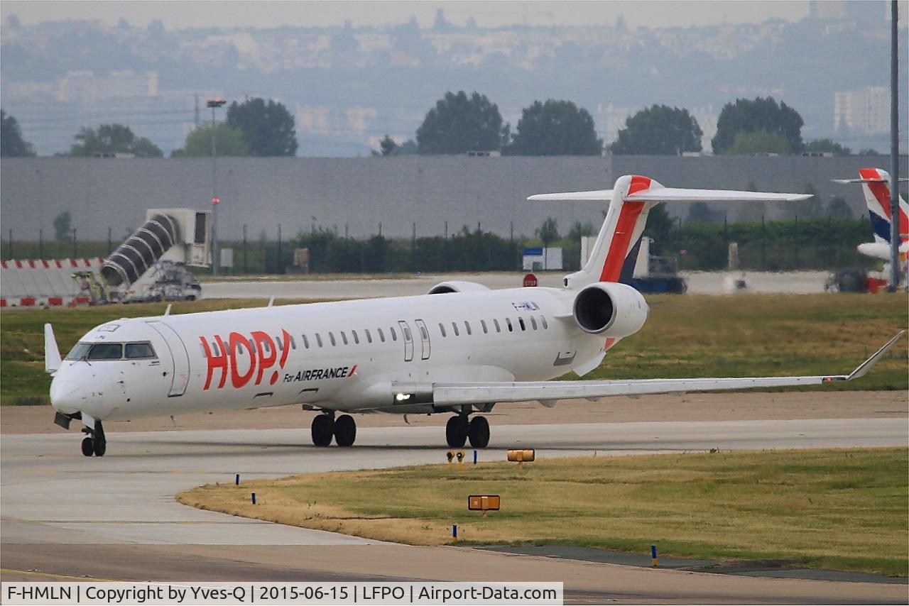 F-HMLN, 2012 Bombardier CRJ-1000EL NG (CL-600-2E25) C/N 19024, Bombardier CRJ-1000EL NG, Taxiing to holding point rwy 08, Paris-Orly airport (LFPO-ORY)