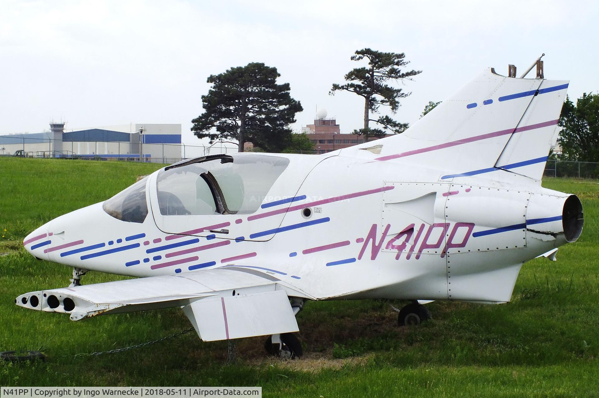 N41PP, 1985 Prescott Aeronautical Pusher C/N 001, Prescott Pusher (minus propeller and tailplane), awaiting restoration at the Kansas Aviation Museum, Wichita KS